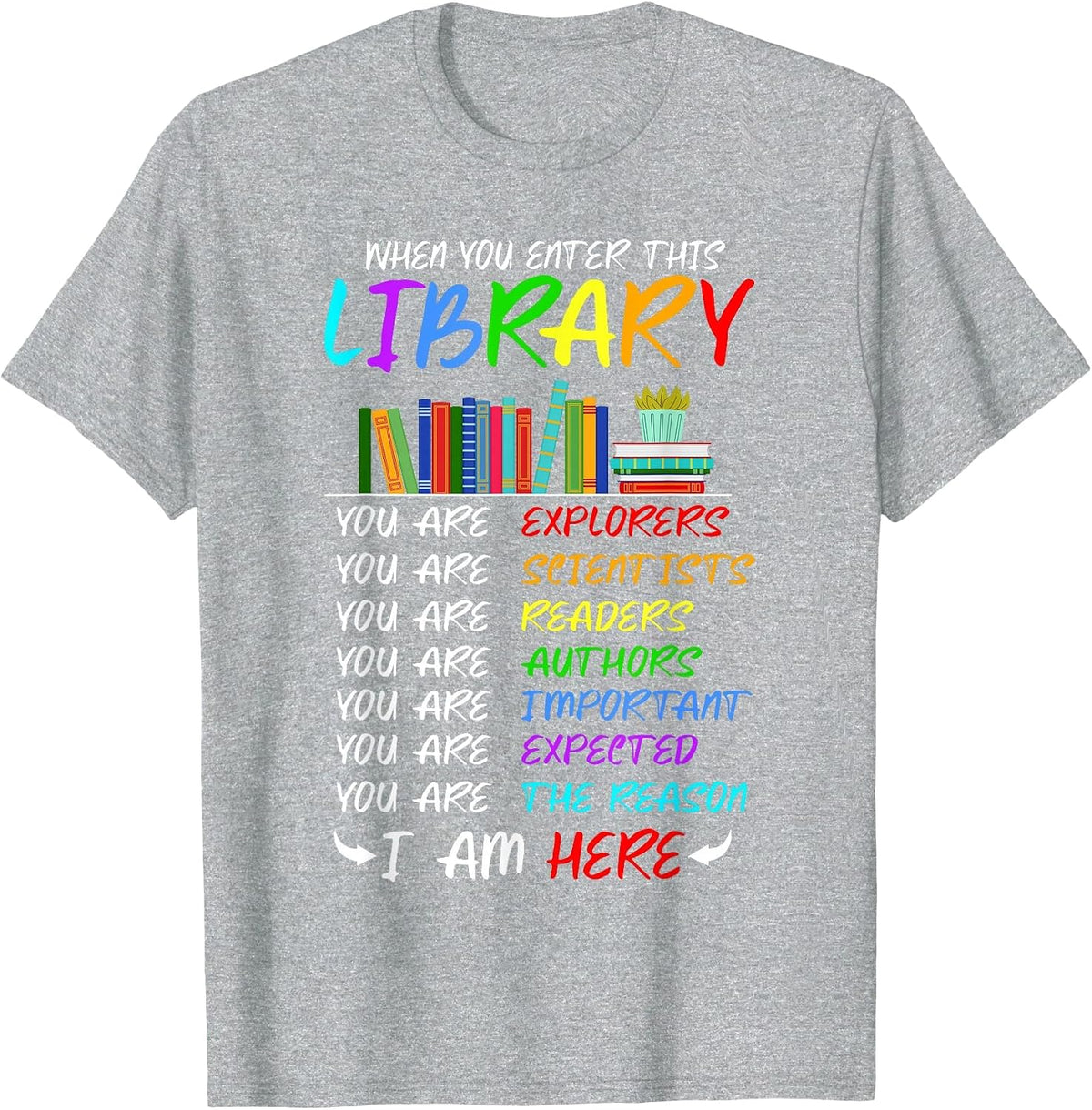 Retro Librarian Book Reader Library Book Reading T-Shirt - Heather Grey