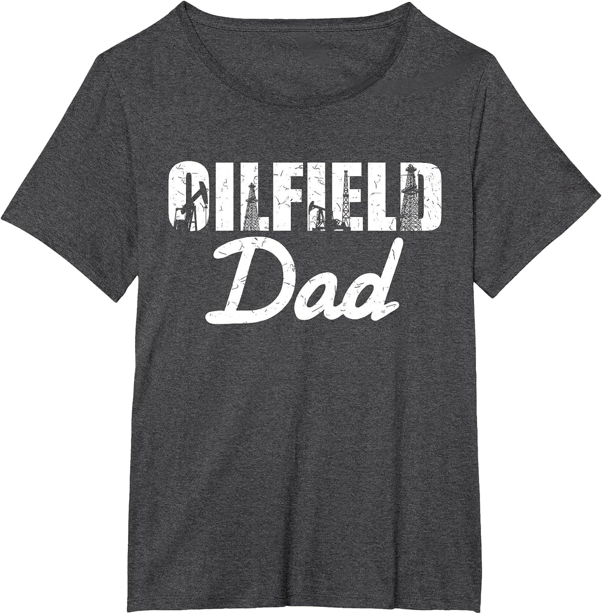 Roughneck Oilfield Dad T-Shirt - Dark Heather Grey