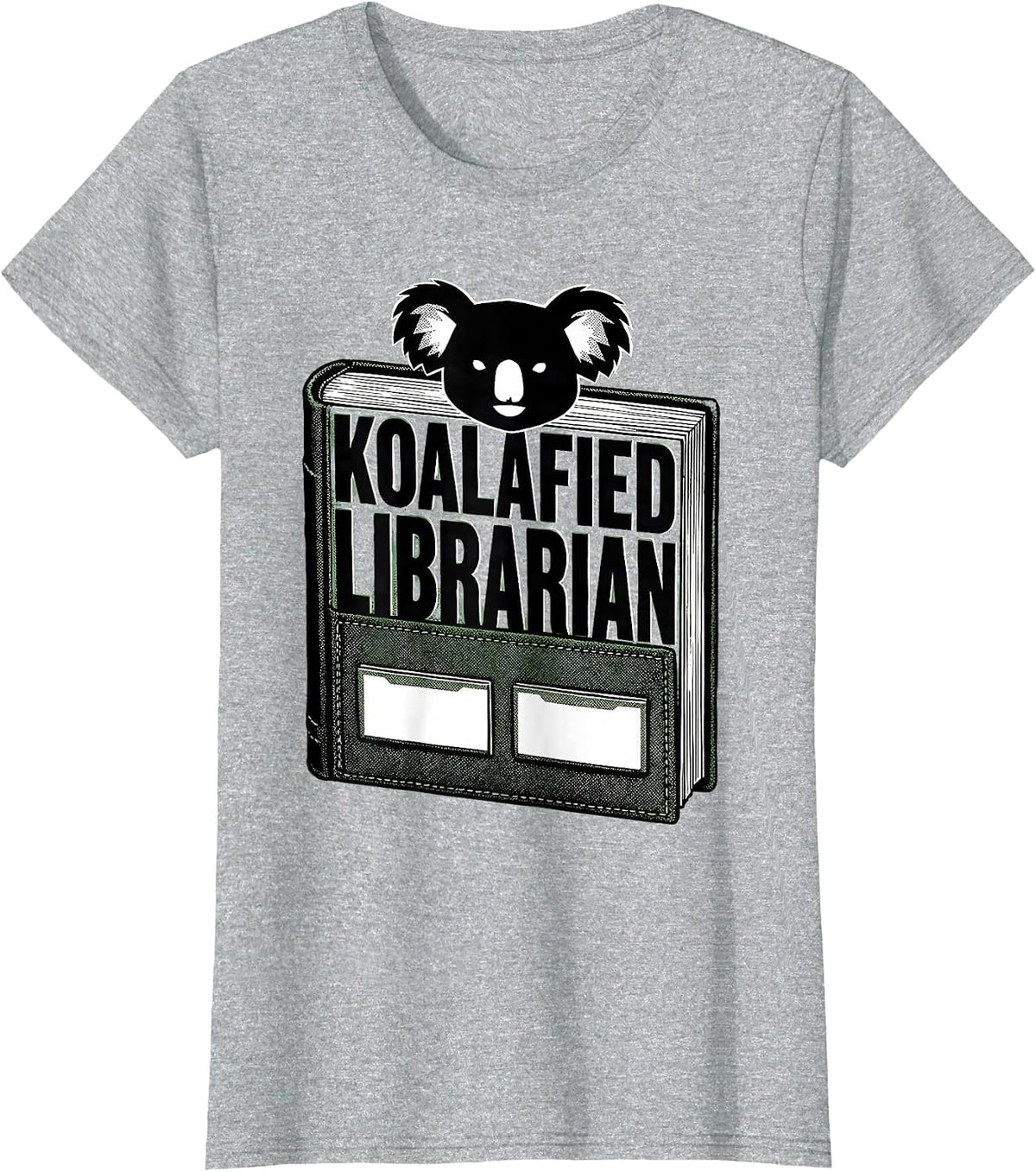 Koalafied Librarian Funny Koala Lover Book Lover Gift T-Shirt - Heather Grey