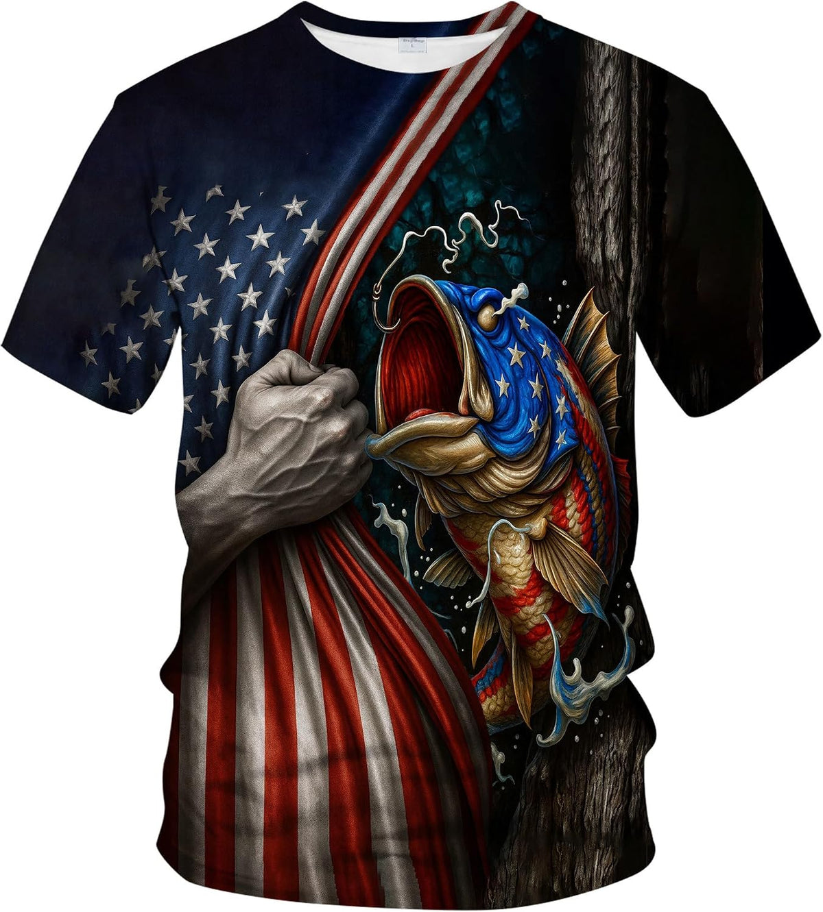 Blissboy Funny Juneteenth T-Shirt Novelty Short Sleeve Crewneck Shirt - Blue