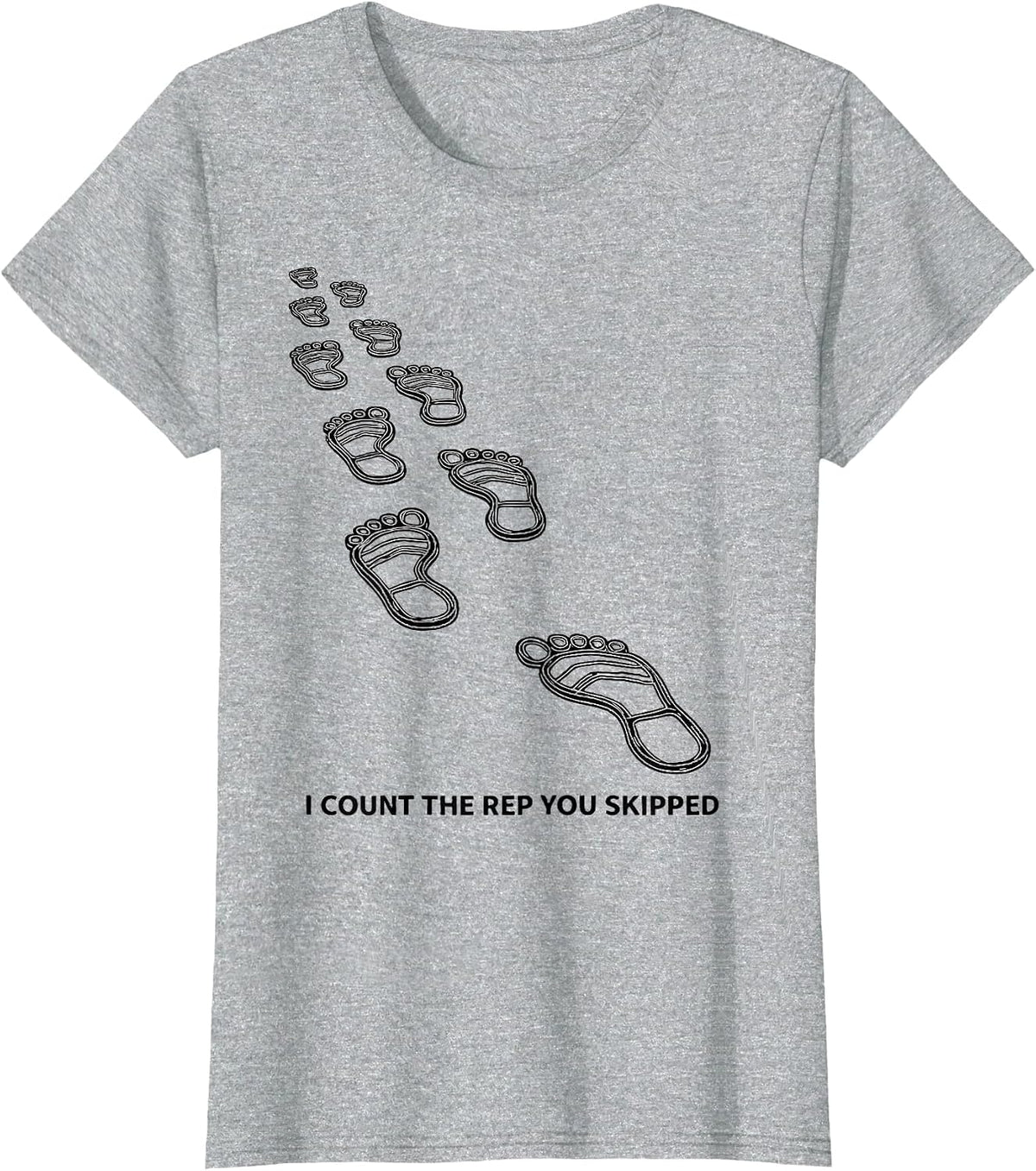 I Count The Rep You Skipped Funny Physical Therapist PT T-Shirt - Heather Grey