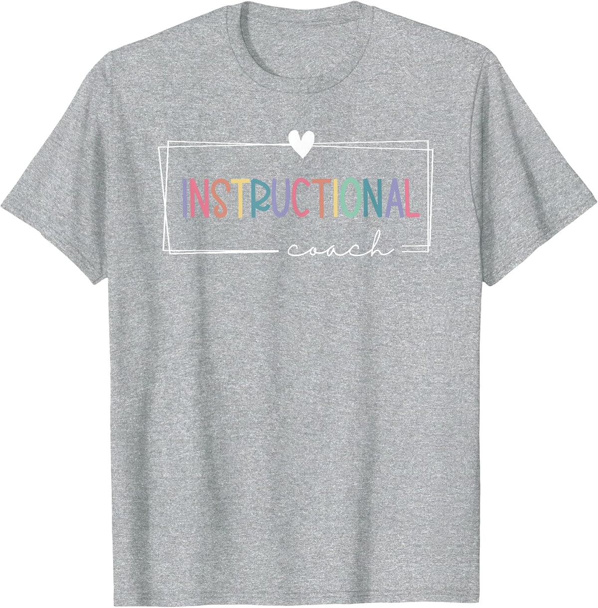 Instructional Coach School Cute Academic Specialist Teacher T-Shirt - Heather Grey
