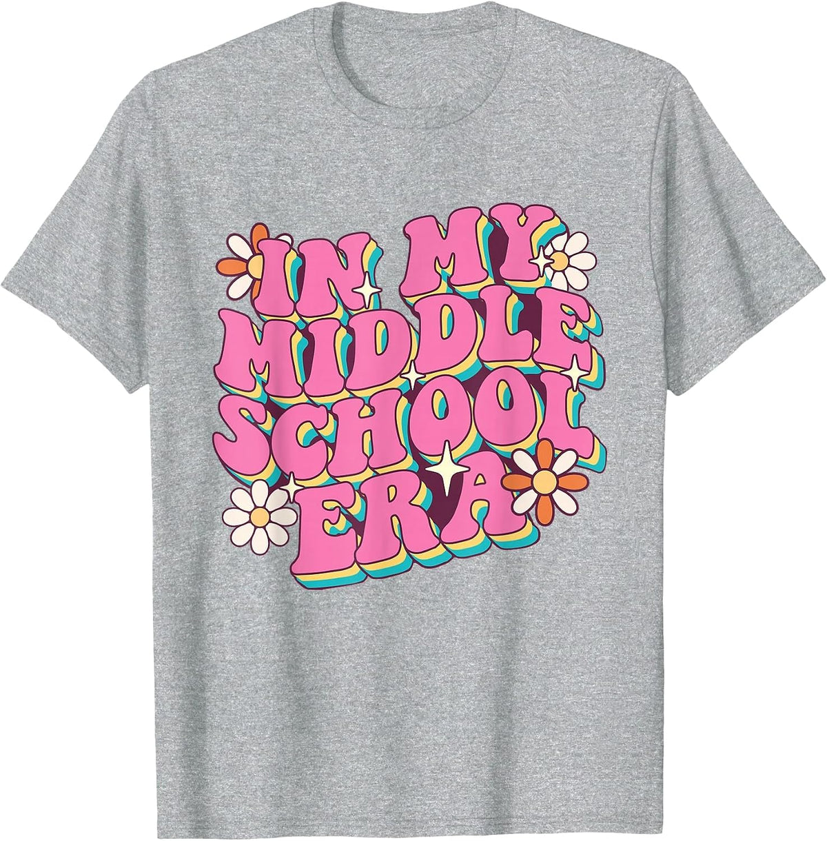 in My Middle School Era - Teacher Student School T-Shirt - Heather Grey