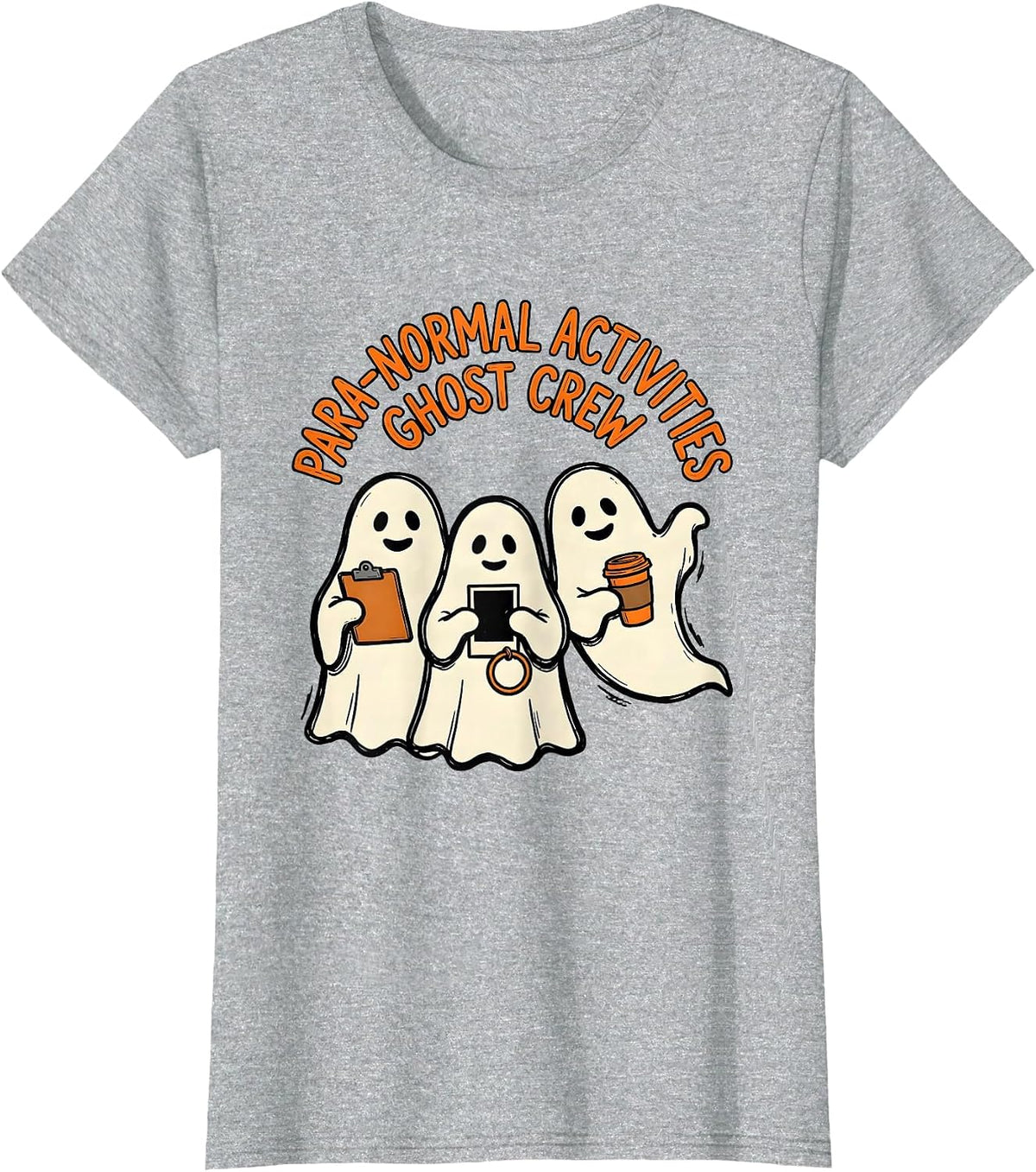 Para-Normal Activities Ghost Crew SPED Teacher Halloween T-Shirt - Heather Grey