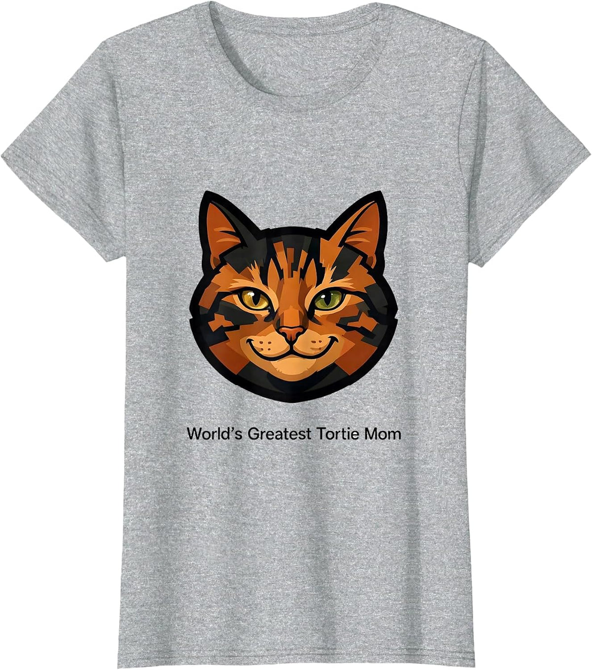 Women's World's Greatest Tortie Mom Funny Tortie Cat Owner Humor T-Shirt - Heather Grey