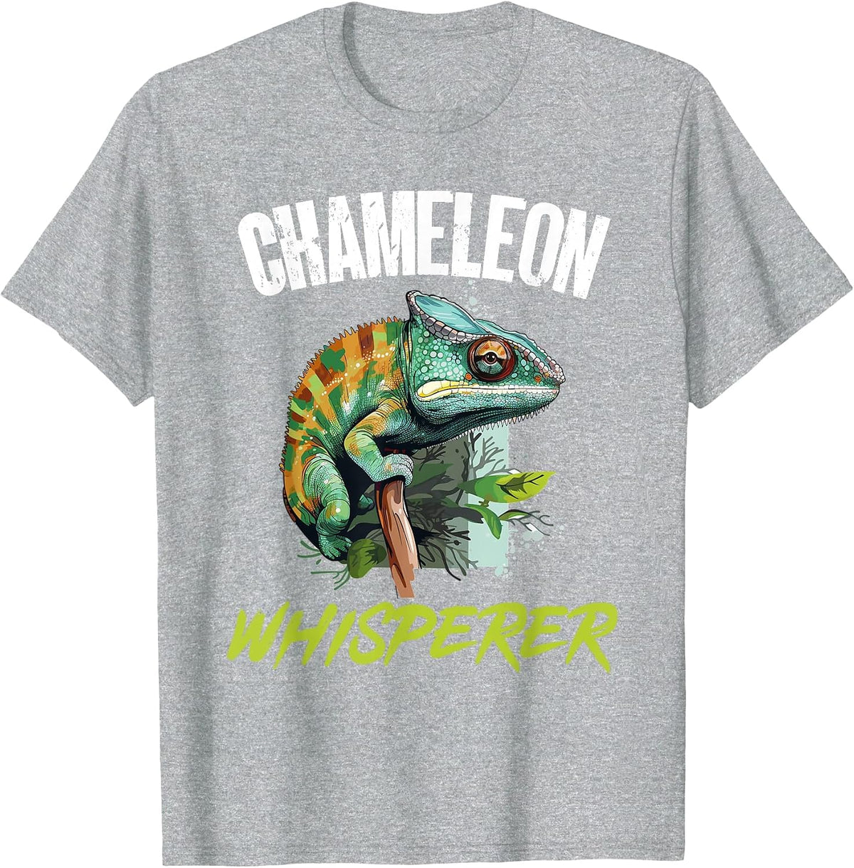 Chameleon Reptile Chameleon Whisperer T-Shirt - Heather Grey