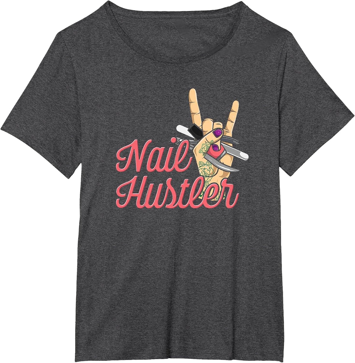 Beautician Nail Design Manicure Nail Designer T-Shirt - Dark Heather Grey