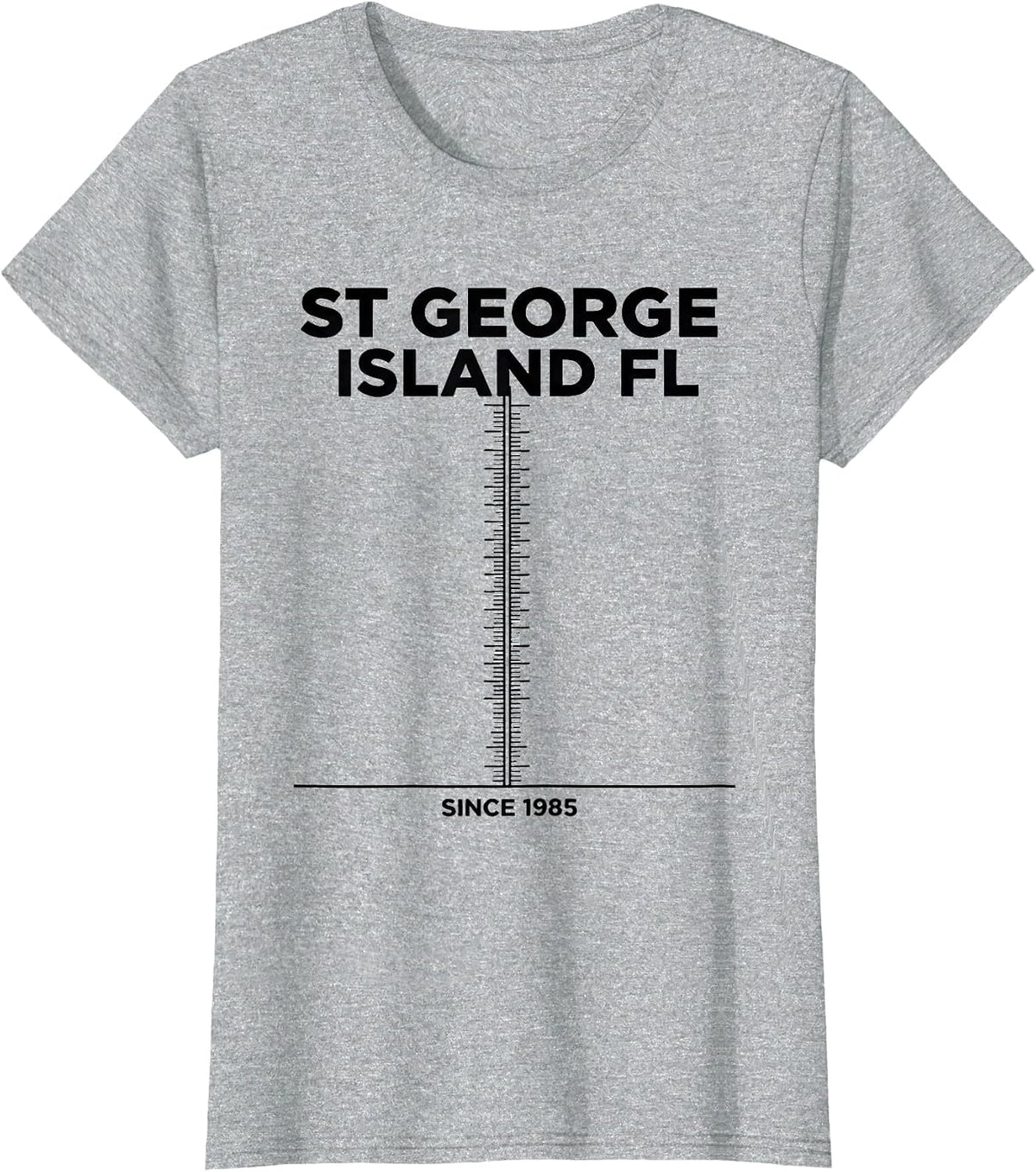 ST GEORGE ISLAND FL SINCE 1985 Vintage Florida Souvenir T-Shirt - Heather Grey