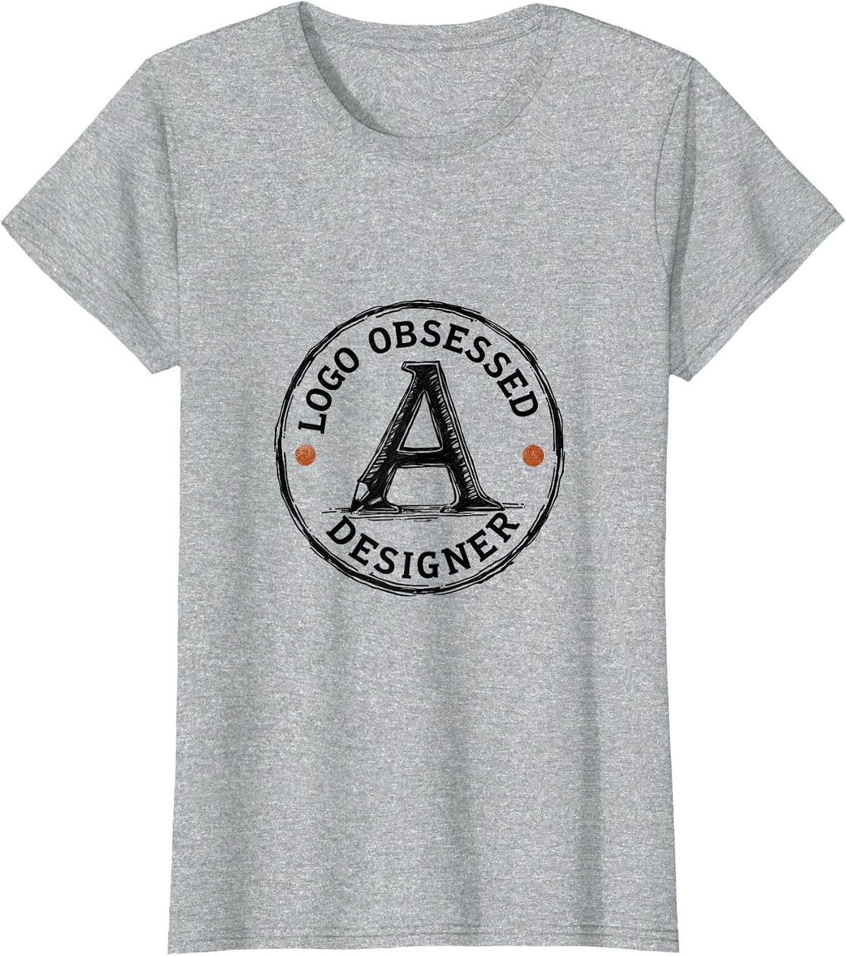 Logo Obsessed Designer Graphic Design Lover Tee T-Shirt - Heather Grey