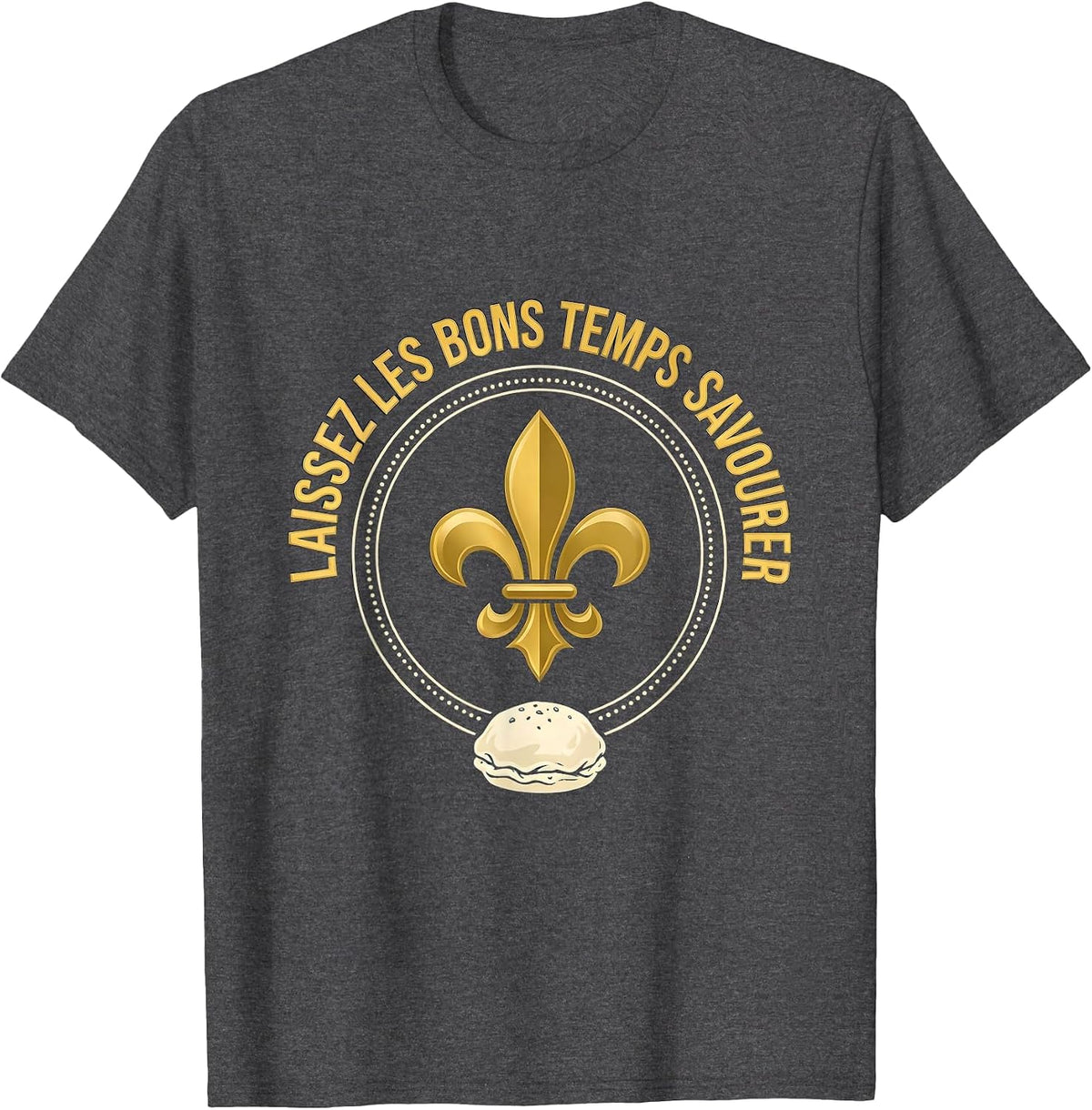 Laissez Les Bons Temps Savourer New Orleans Mardi Gras T-Shirt - Dark Heather Grey
