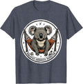 Koalafied Hammock Inspector Funny Koala Lover Cute Animal T-Shirt - Heather Blue