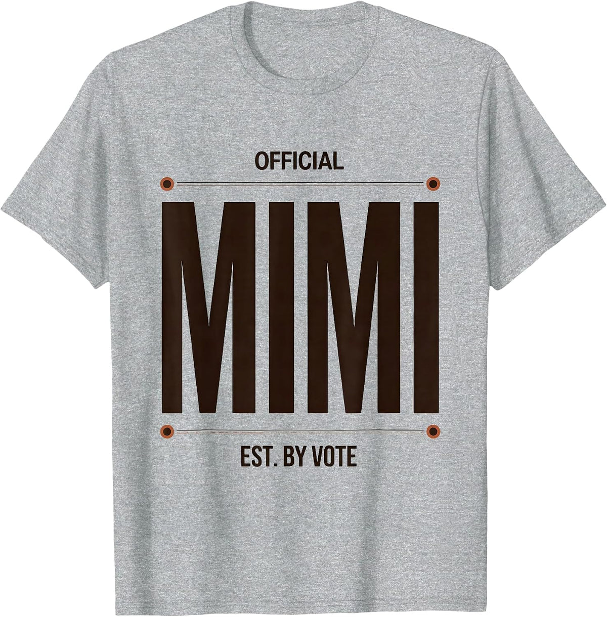 Men's Official Mimi Est By Vote Retro Groovy Mothers Day Gift T-Shirt - Heather Grey