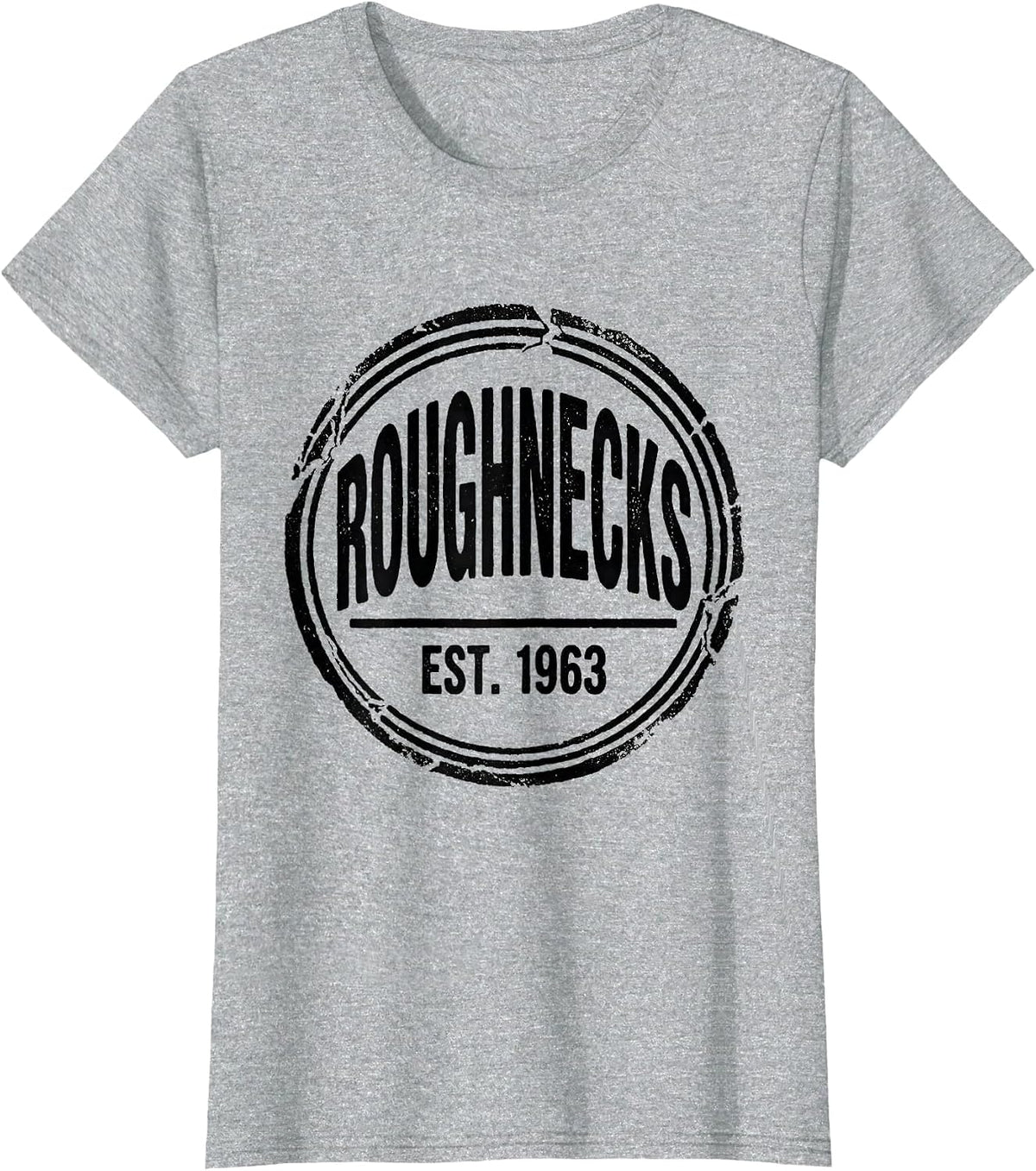 ROUGHNECKS EST. 1963 Vintage Retro Team Name Gift T-Shirt - Heather Grey