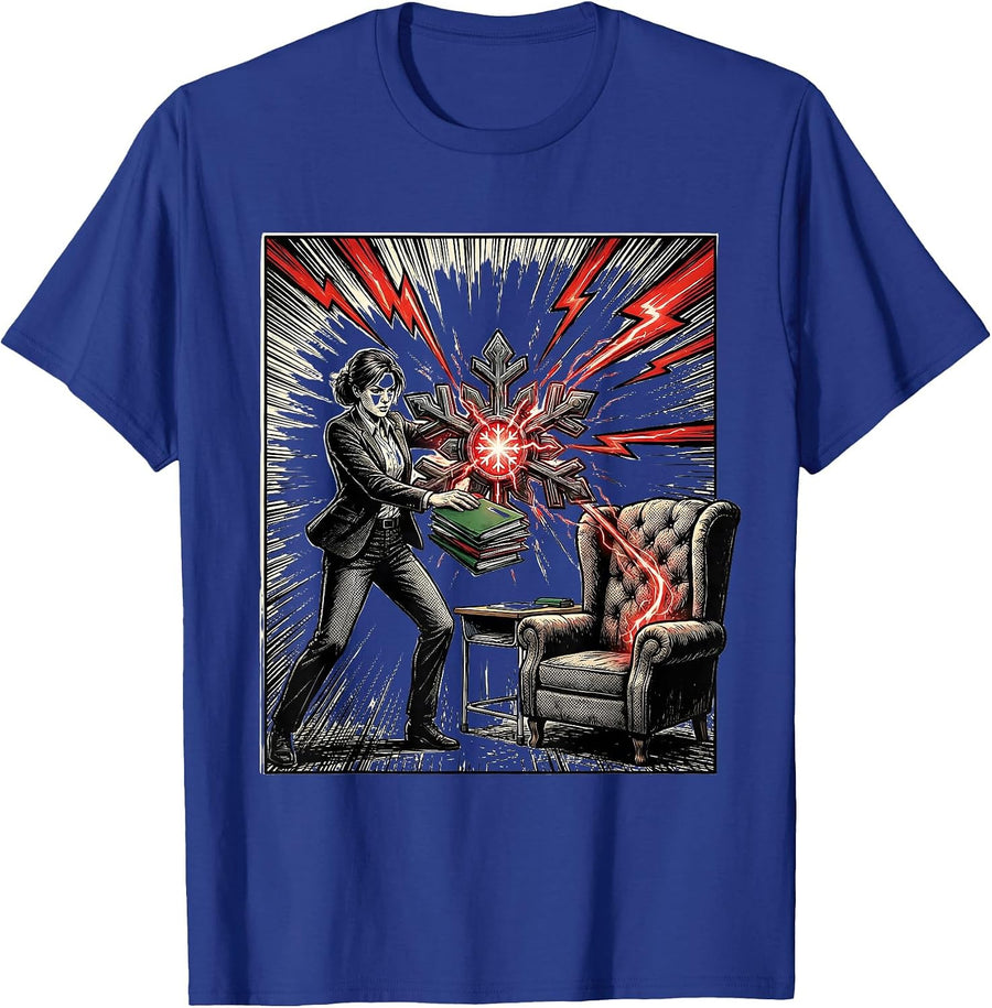 Teacher Winter Break Earned Rest Comic Book Humor T-Shirt - Royal Blue
