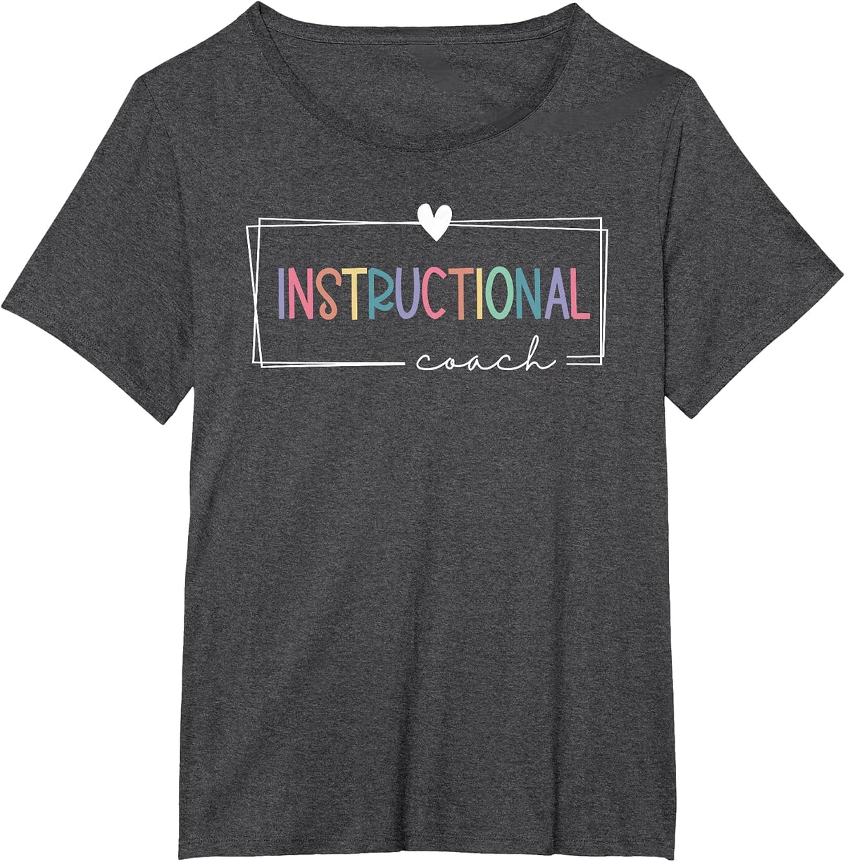 Instructional Coach School Cute Academic Specialist Teacher T-Shirt - Dark Heather Grey
