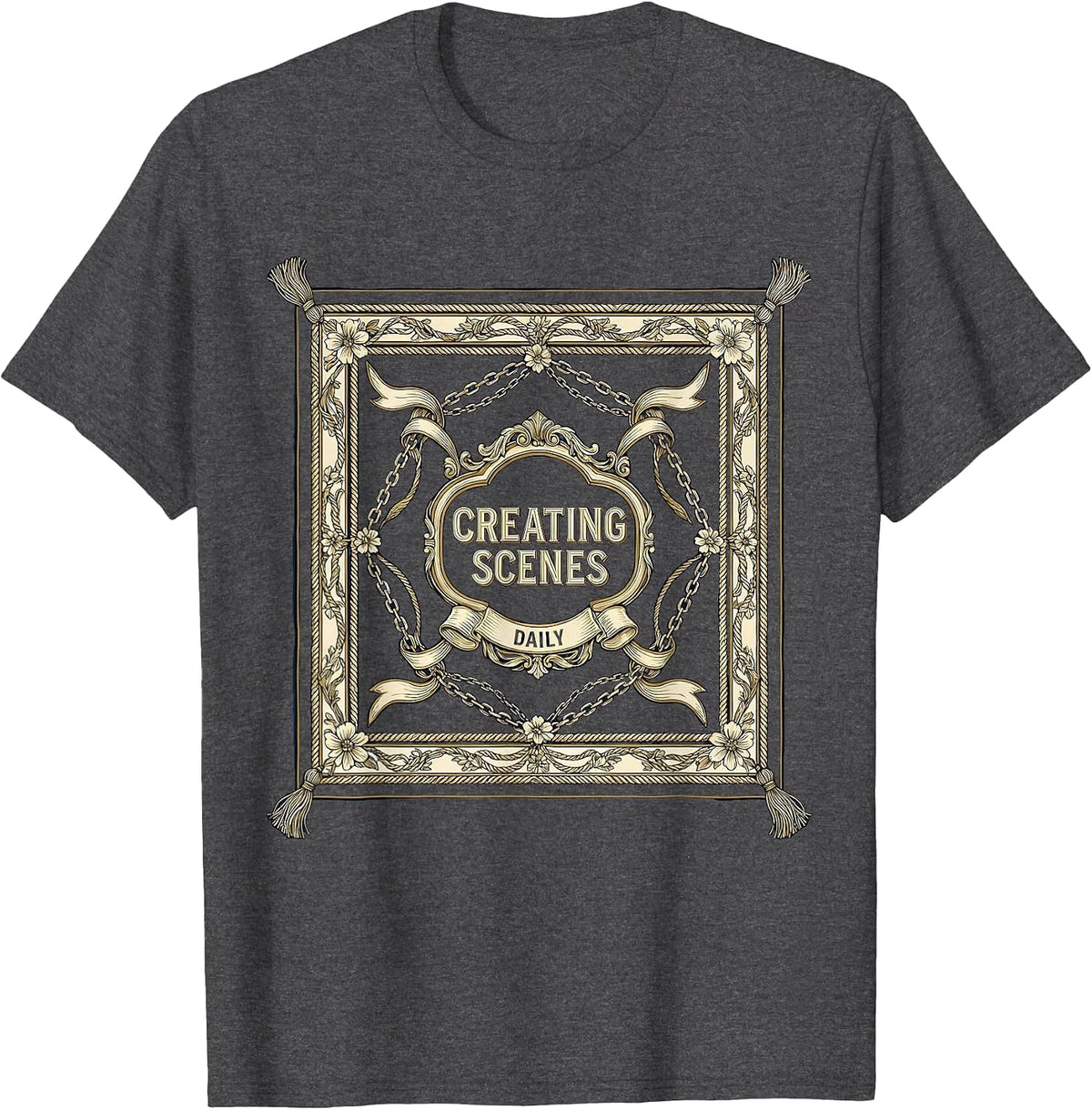 Creating Scenes Daily Graphic Design T-Shirt - Dark Heather Grey