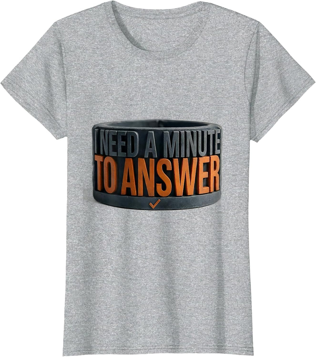 I Need A Minute To Answer Funny Autism Awareness T-Shirt - Heather Grey