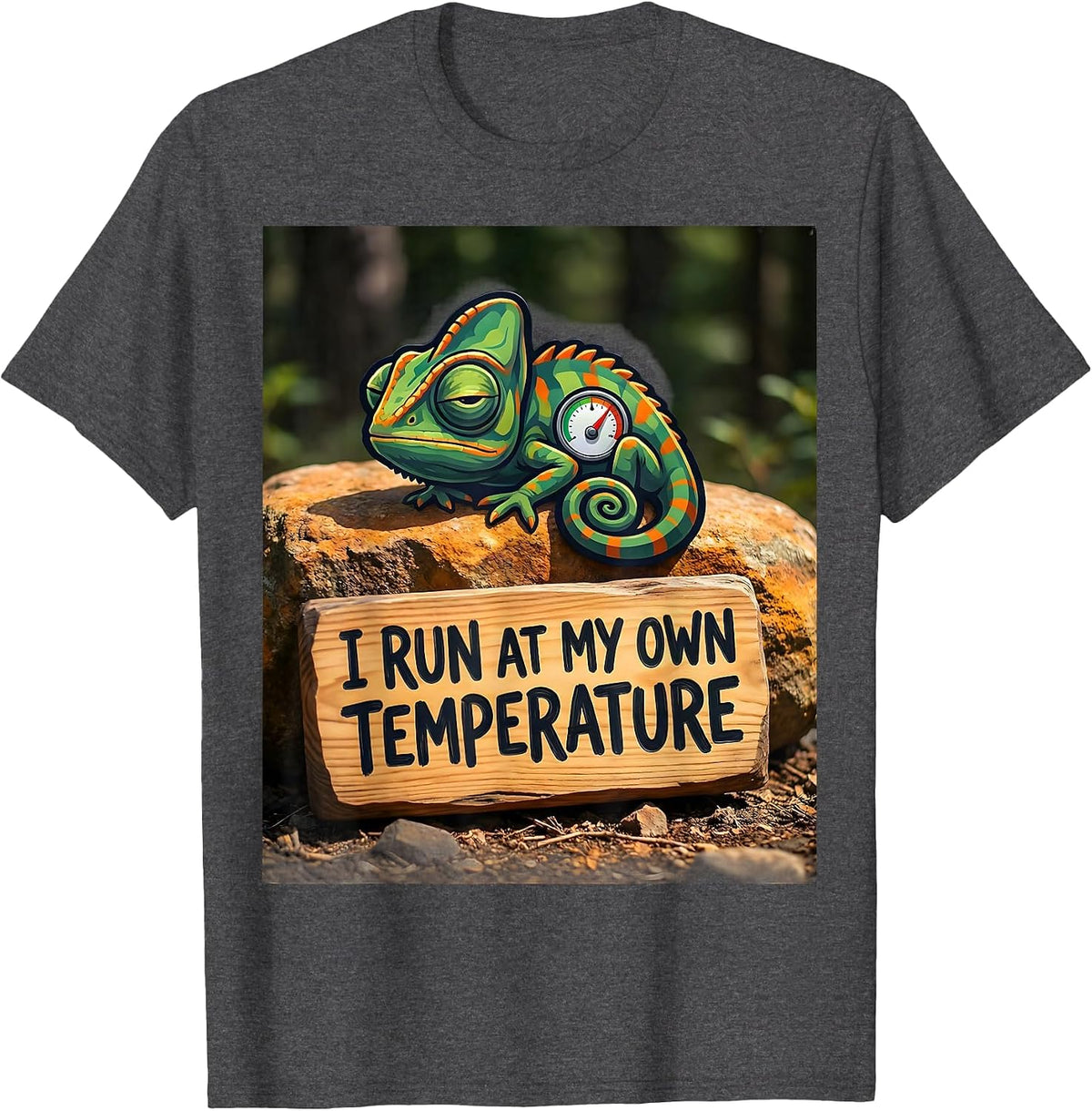 I Run At My Own Temperature Funny Autism Meme Autistic T-Shirt - Dark Heather Grey