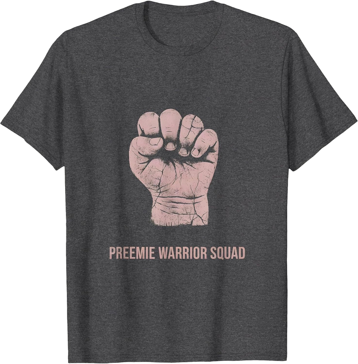 Men's Preemie Warrior Squad NICU Nurse Design T-Shirt - Dark Heather Grey