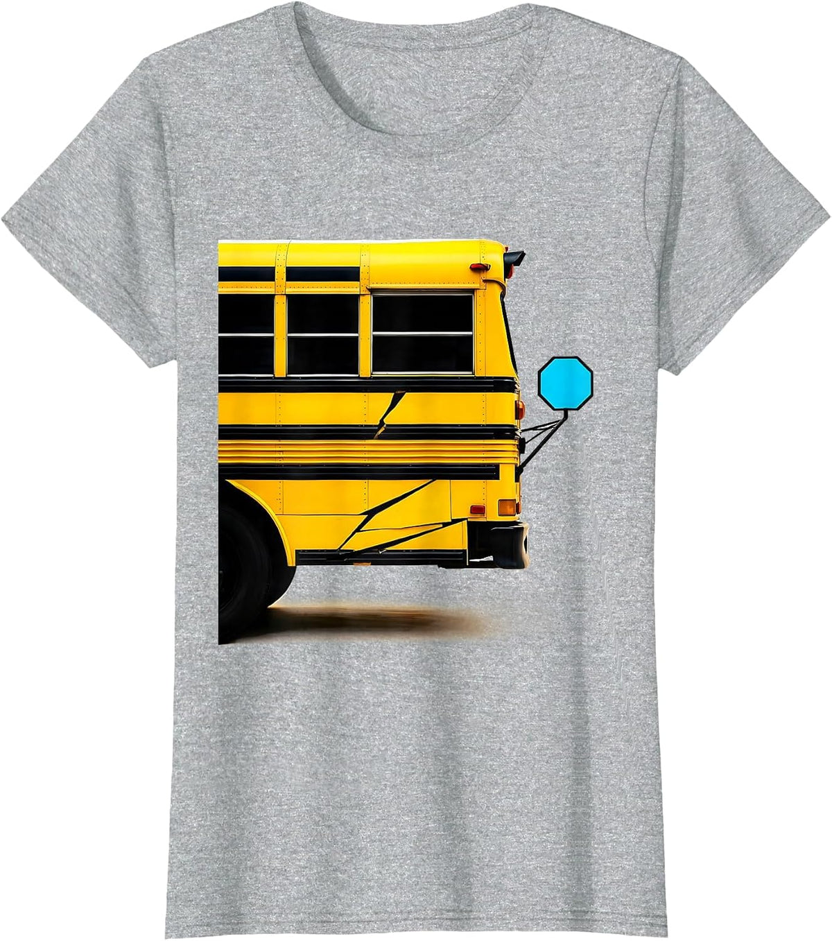 Women's Angular School Bus Driver Humor Appreciation Gift T-Shirt - Heather Grey