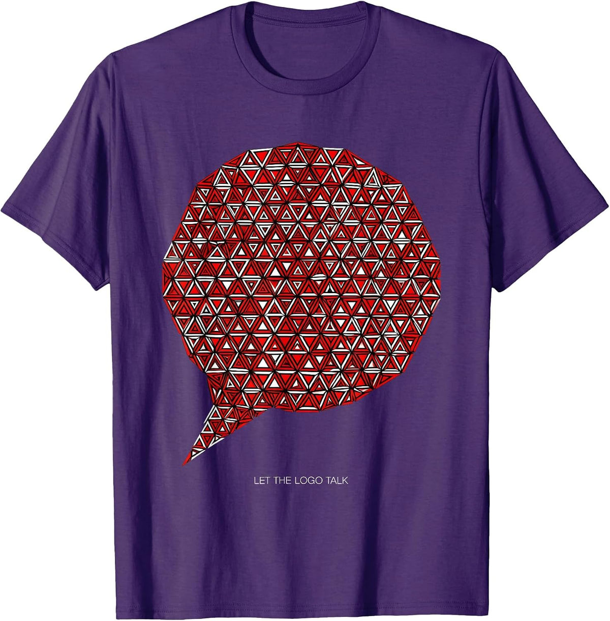 Let the Logo Talk Bold Graphic Design T-Shirt - Purple