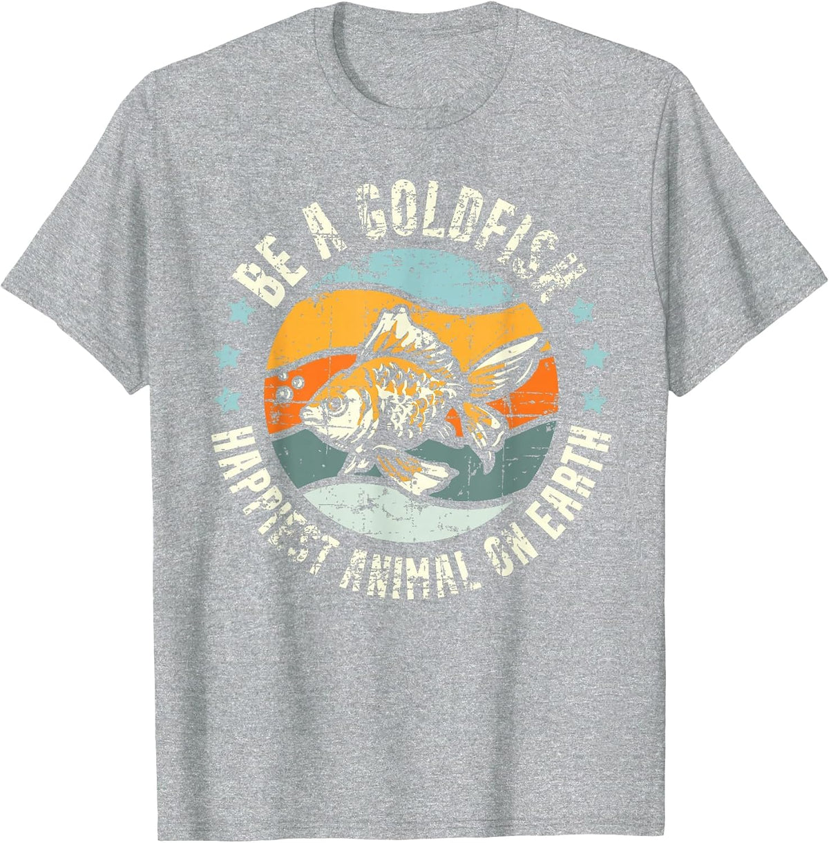Be A Goldfish for a Soccer Motivational Quote T-Shirt - Heather Grey