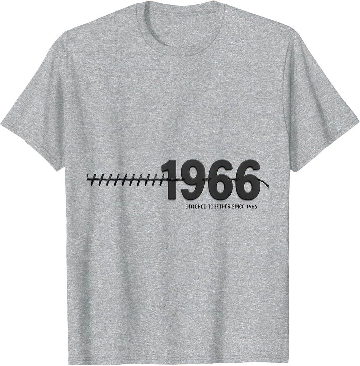Men's Stitched Together Since 1966 Vintage Legends Born T-Shirt - Heather Grey