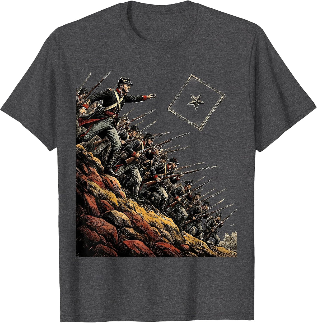 Joshua Chamberlain Civil War History Buff Humor T-Shirt - Dark Heather Grey