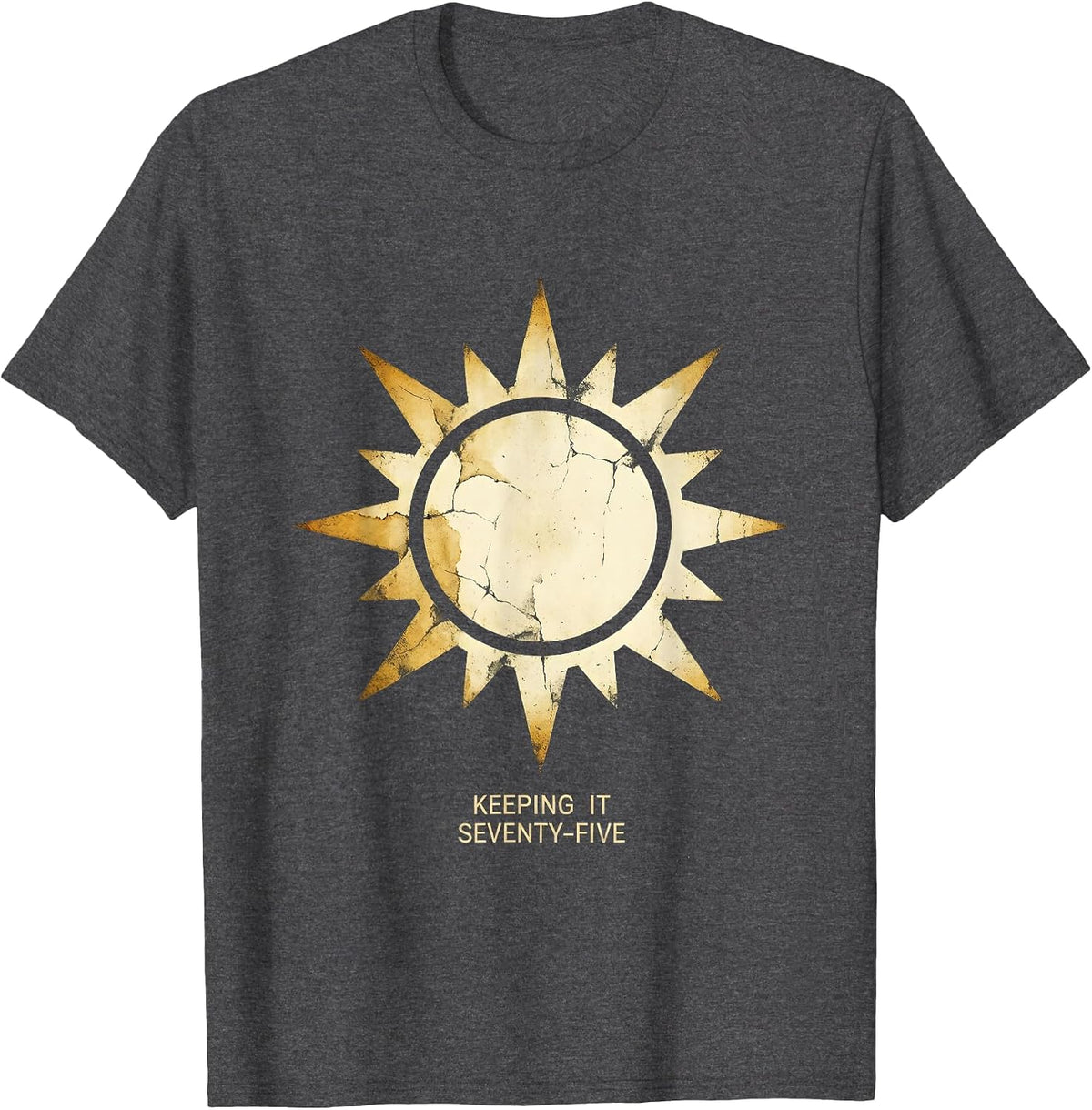 Keeping It Seventy-Five Retro 1975 Design T-Shirt - Dark Heather Grey