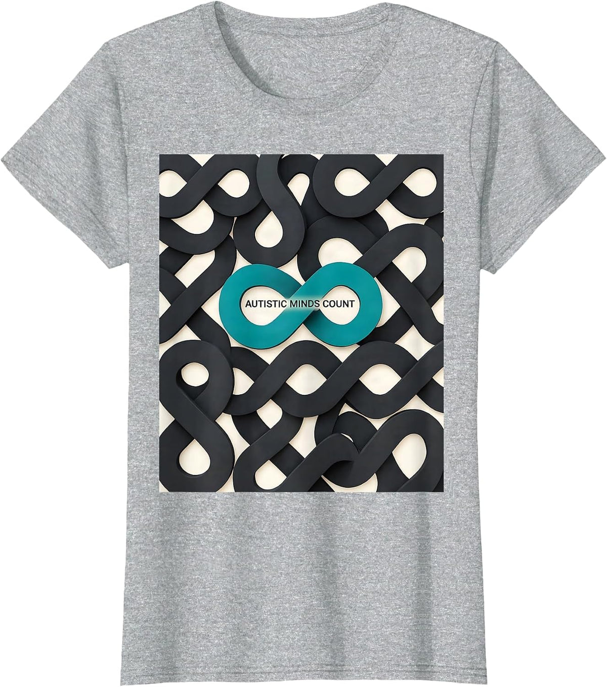Autistic Minds Count Neurodiversity Awareness Gift T-Shirt - Heather Grey