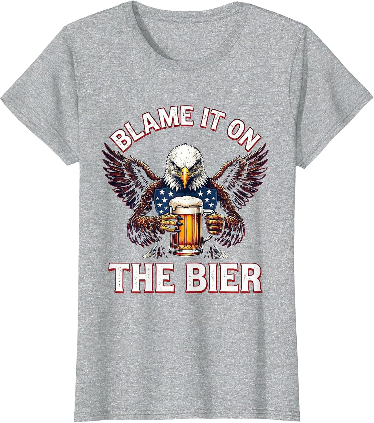 Blame It On The Bier Oktoberfest Design T-Shirt - Heather Grey