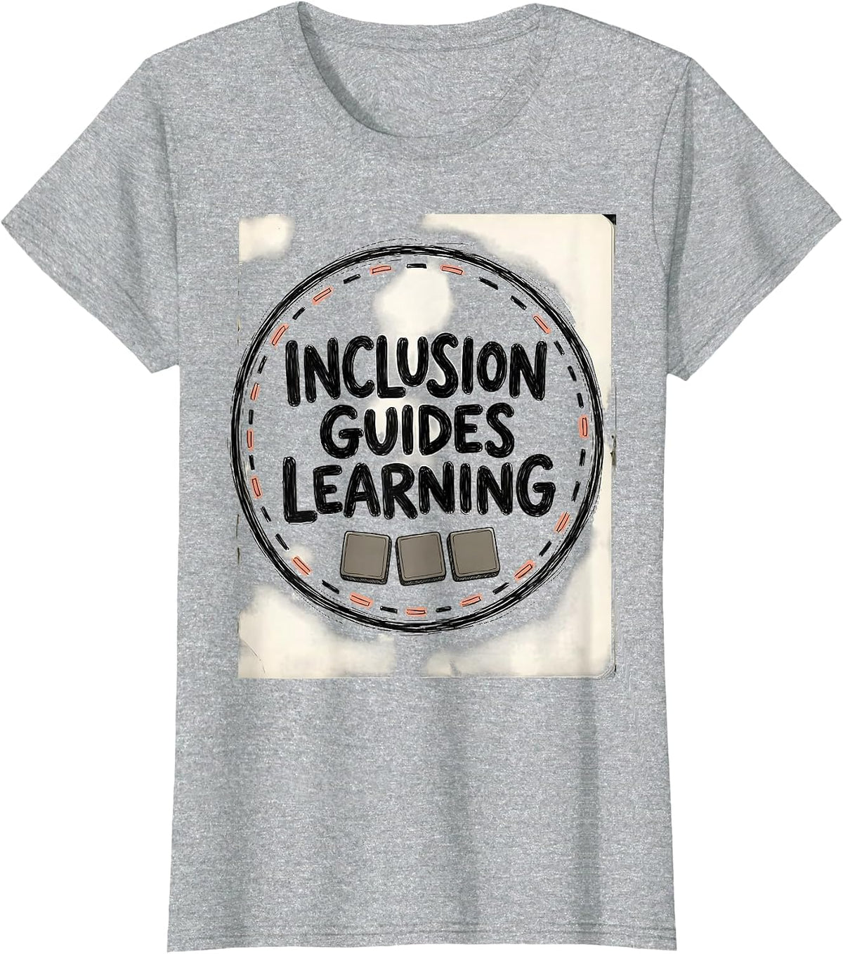 Inclusion Guides Learning Hand-Sketched Special Education T-Shirt - Heather Grey