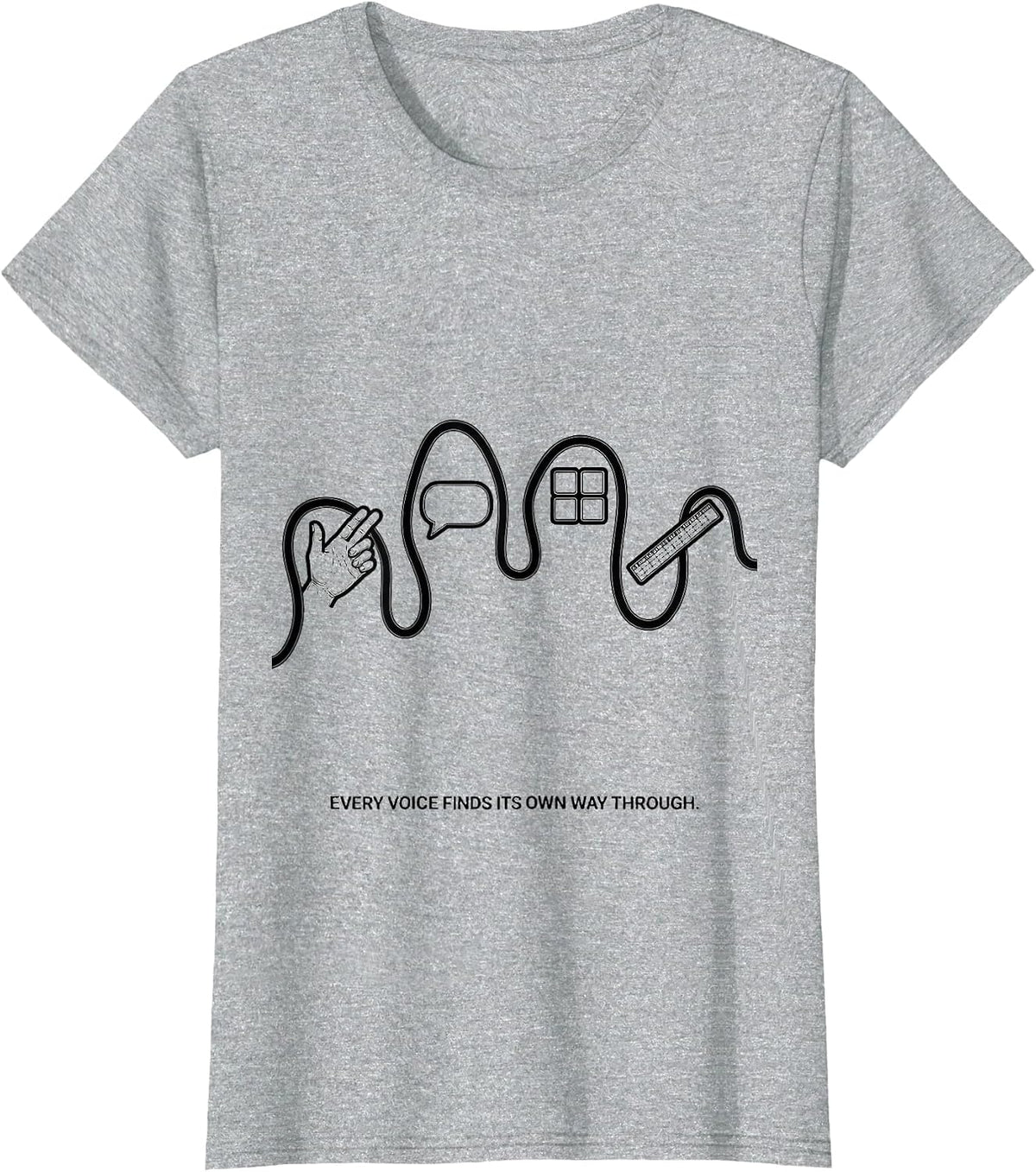 Every Voice Finds Its Own Way Through Special Education T-Shirt - Heather Grey