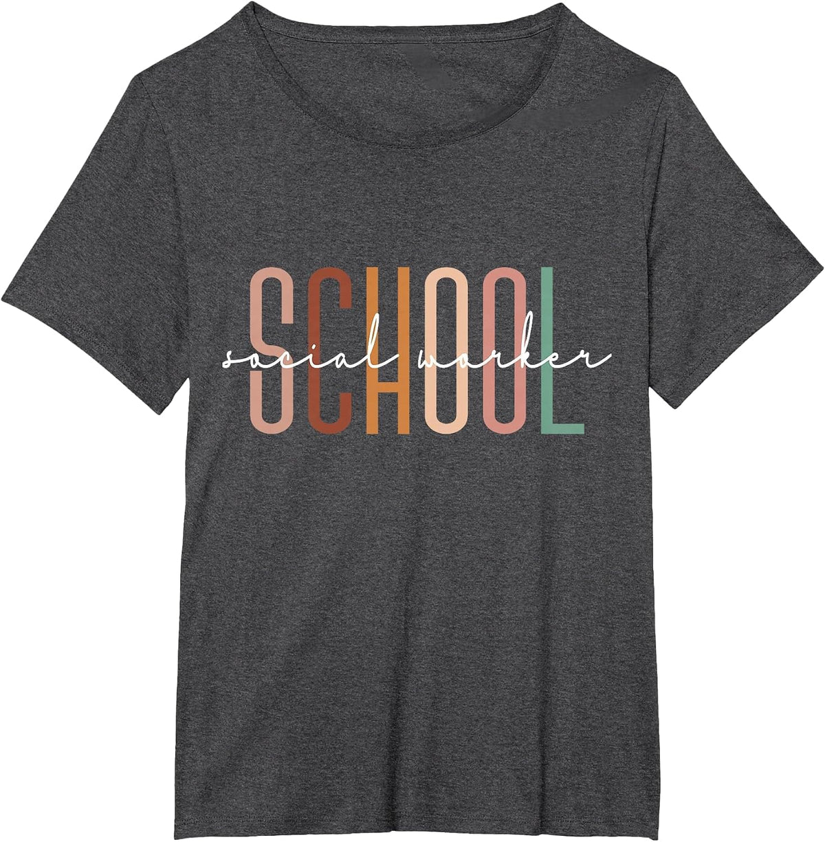 School Social Worker SSW Social Work Student Grad T-Shirt - Dark Heather Grey