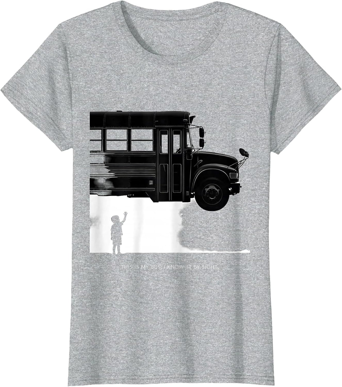 Women's This Is My Bus I Know It By Sight Funny School Bus Driver T-Shirt - Heather Grey