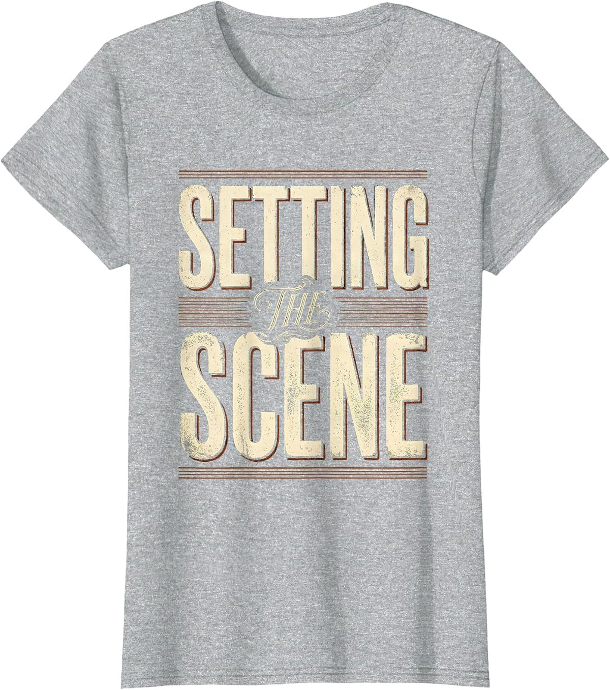 Setting the Scene Graphic Design T-Shirt - Heather Grey