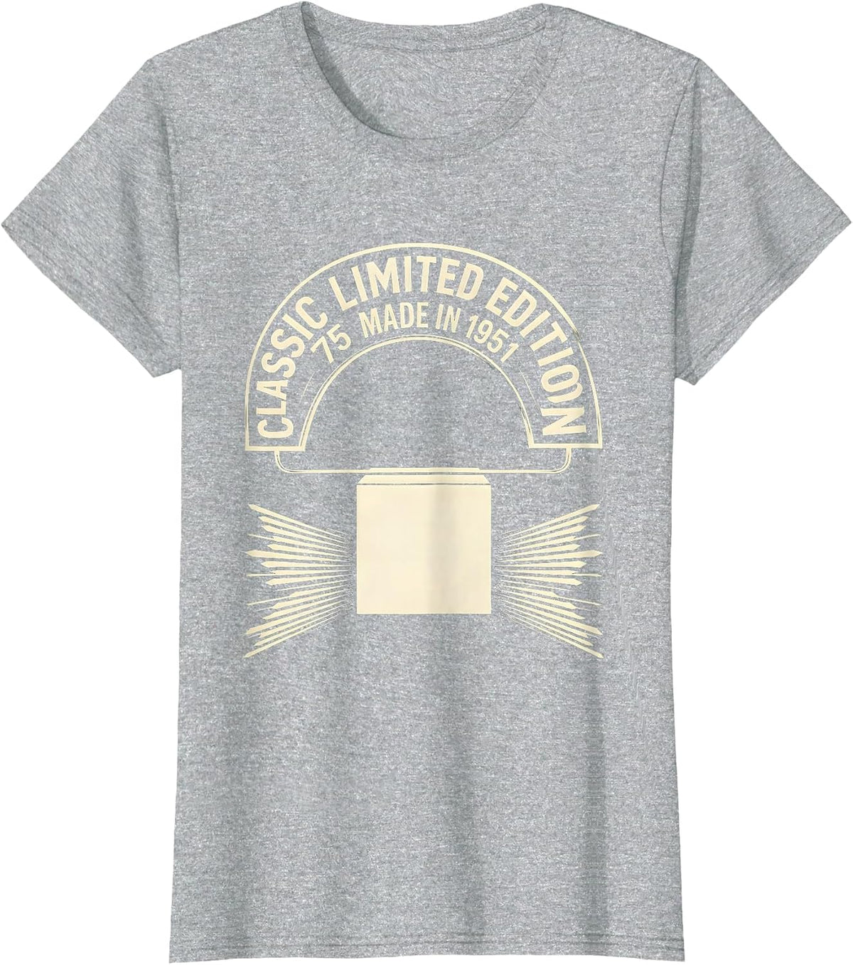 Classic Limited Edition 75 Made in 1951 Vintage T-Shirt - Heather Grey