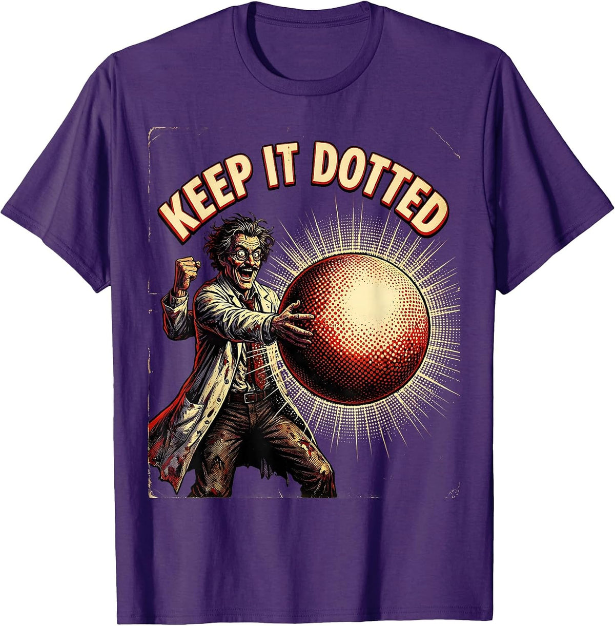 Keep It Dotted Graphic Design T-Shirt - Purple