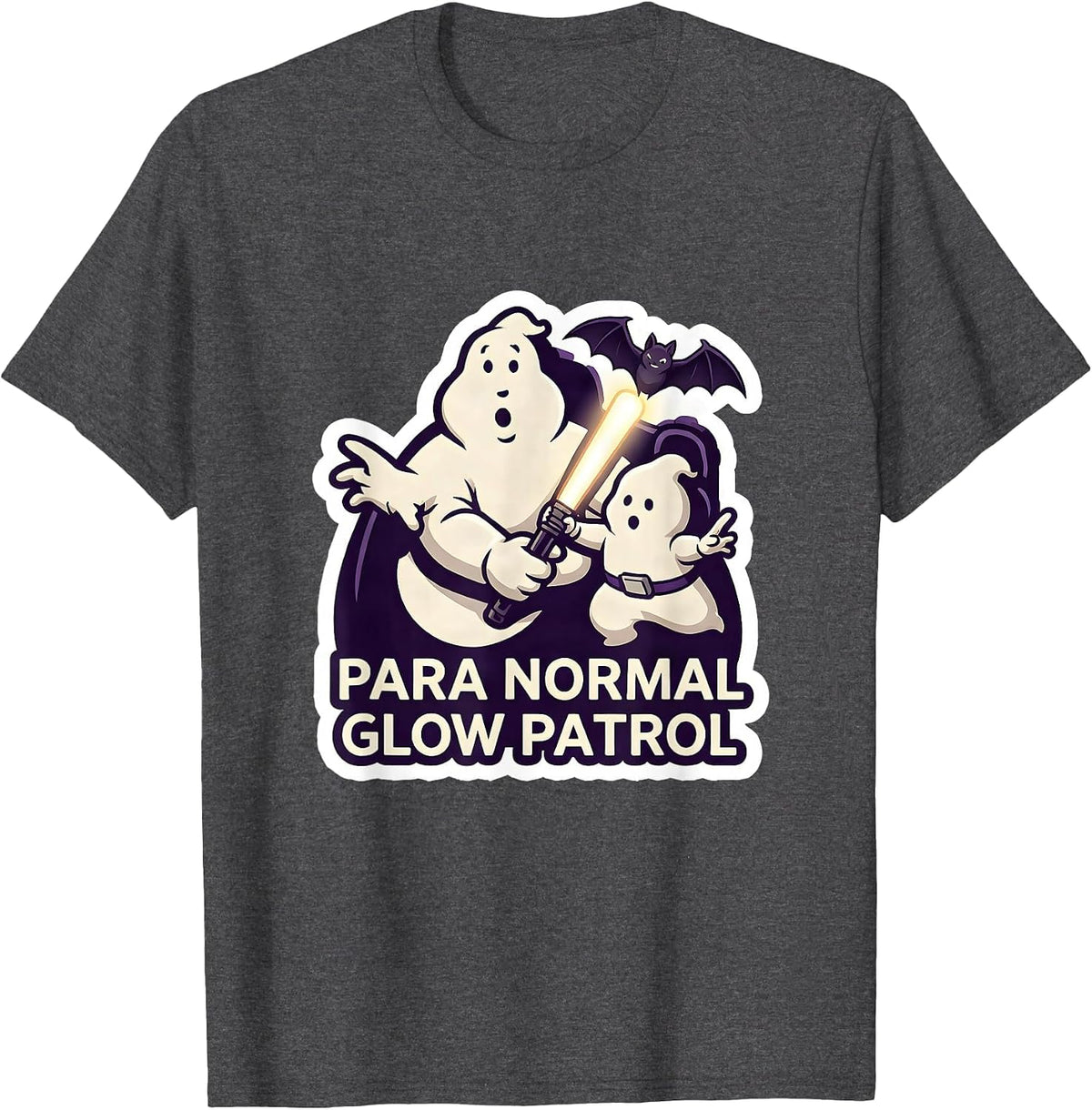 Men's Para Normal Glow Patrol Funny Paraprofessional Ghost T-Shirt - Dark Heather Grey