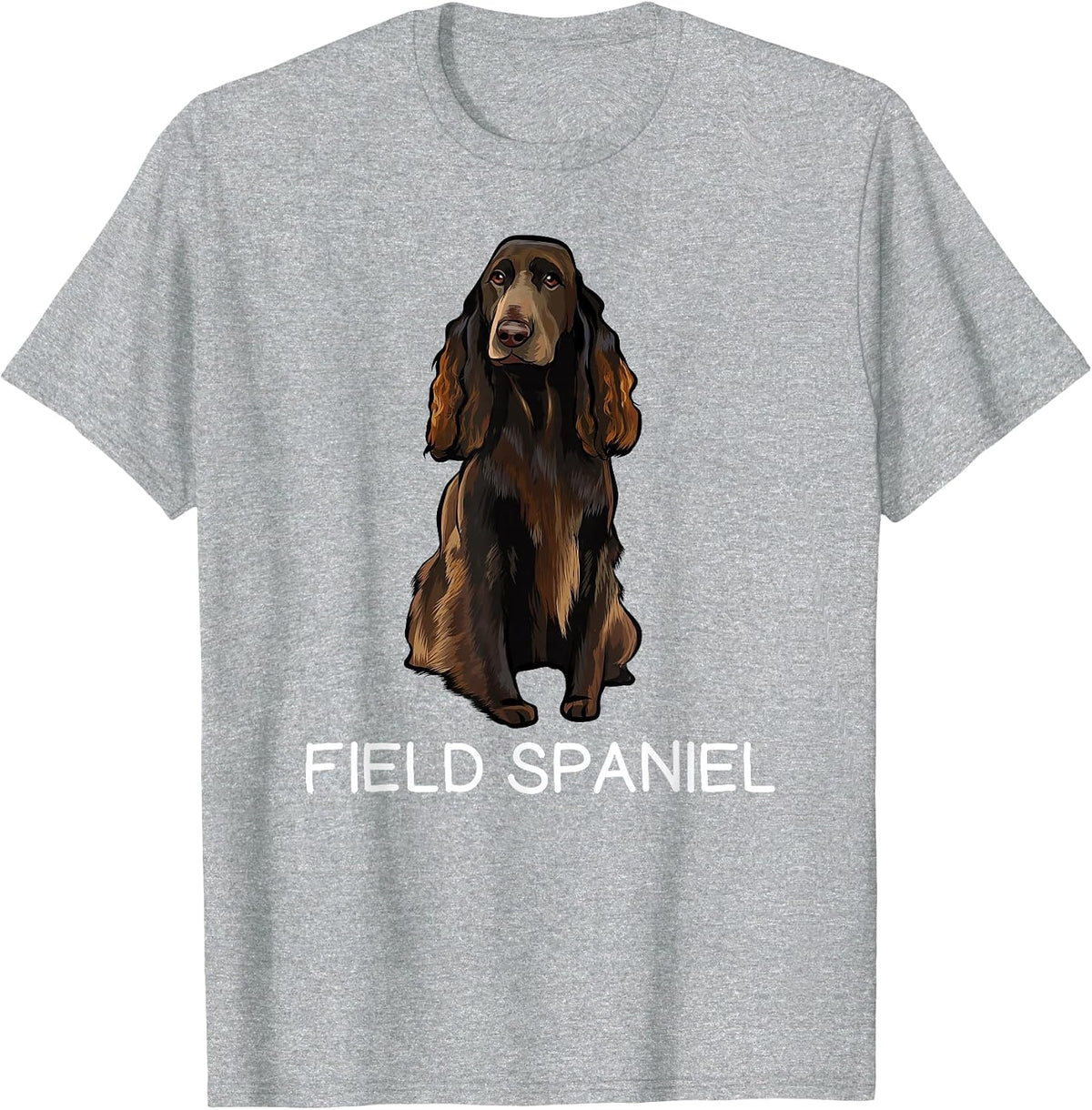Field Spaniel Crazy Dog Lover T-Shirt - Heather Grey
