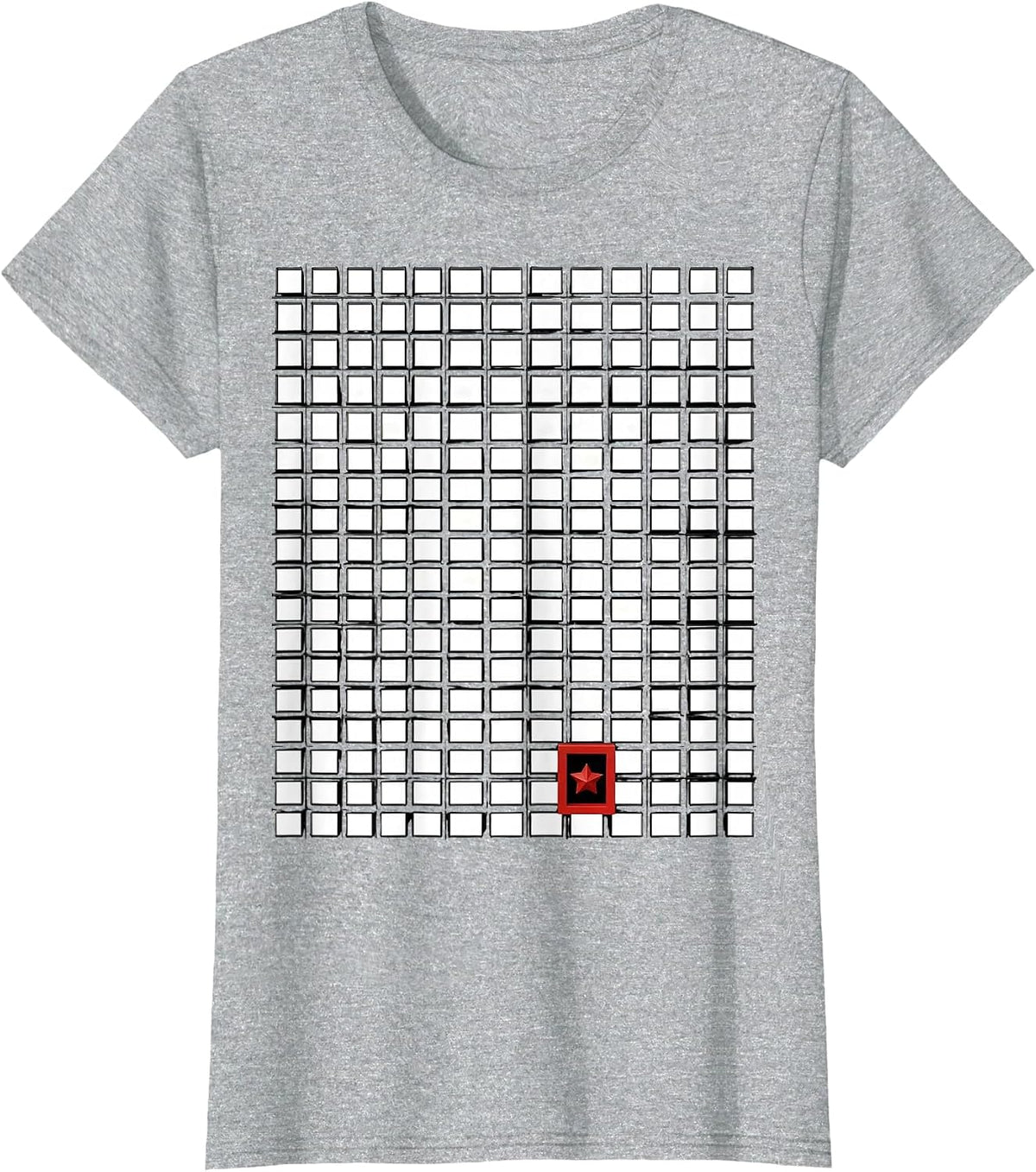 Women's Countdown Grid Teacher Winter Break Humor T-Shirt - Heather Grey