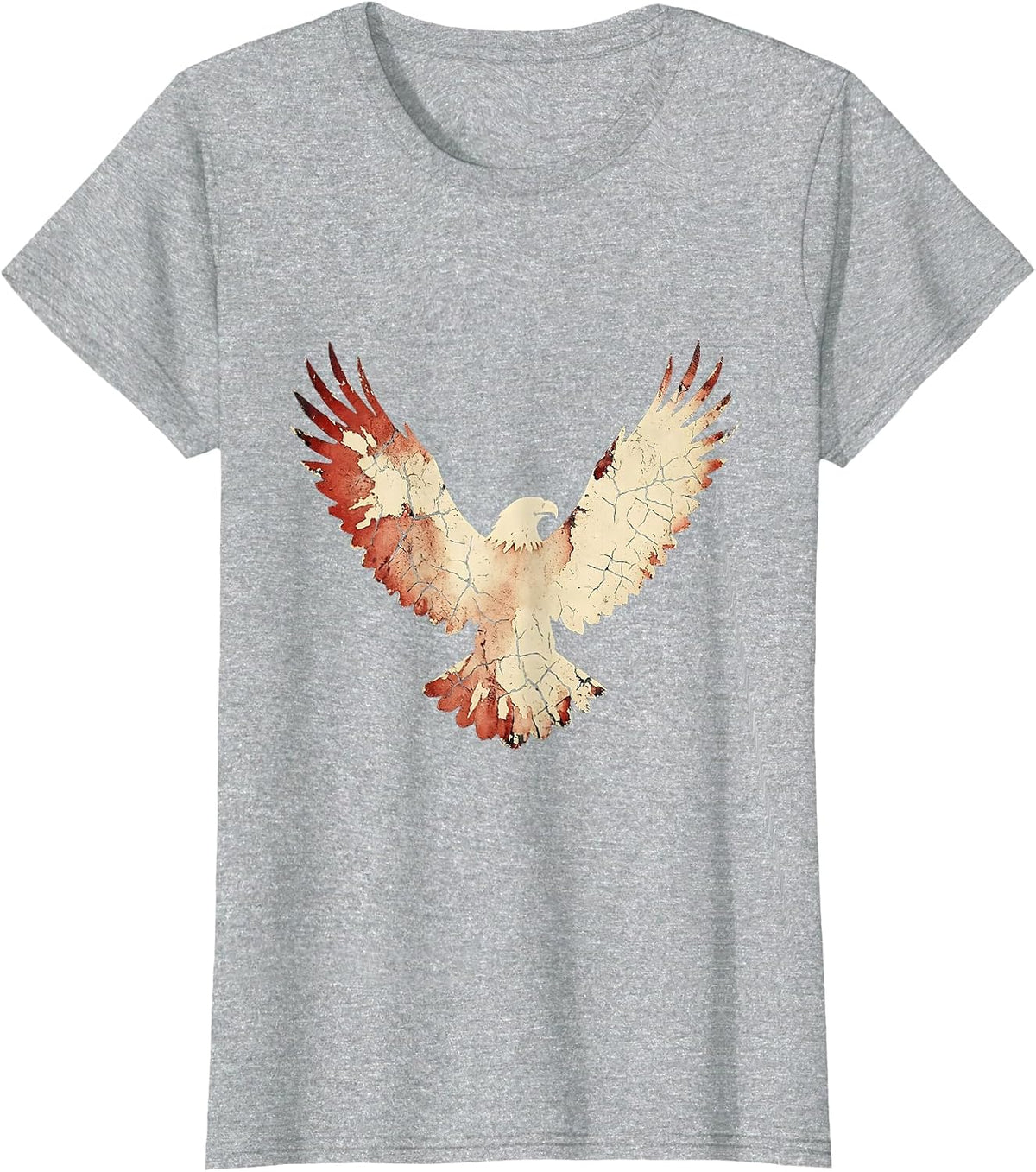 Land of the Free Vintage Motorcycle Desert Highway T-Shirt - Heather Grey