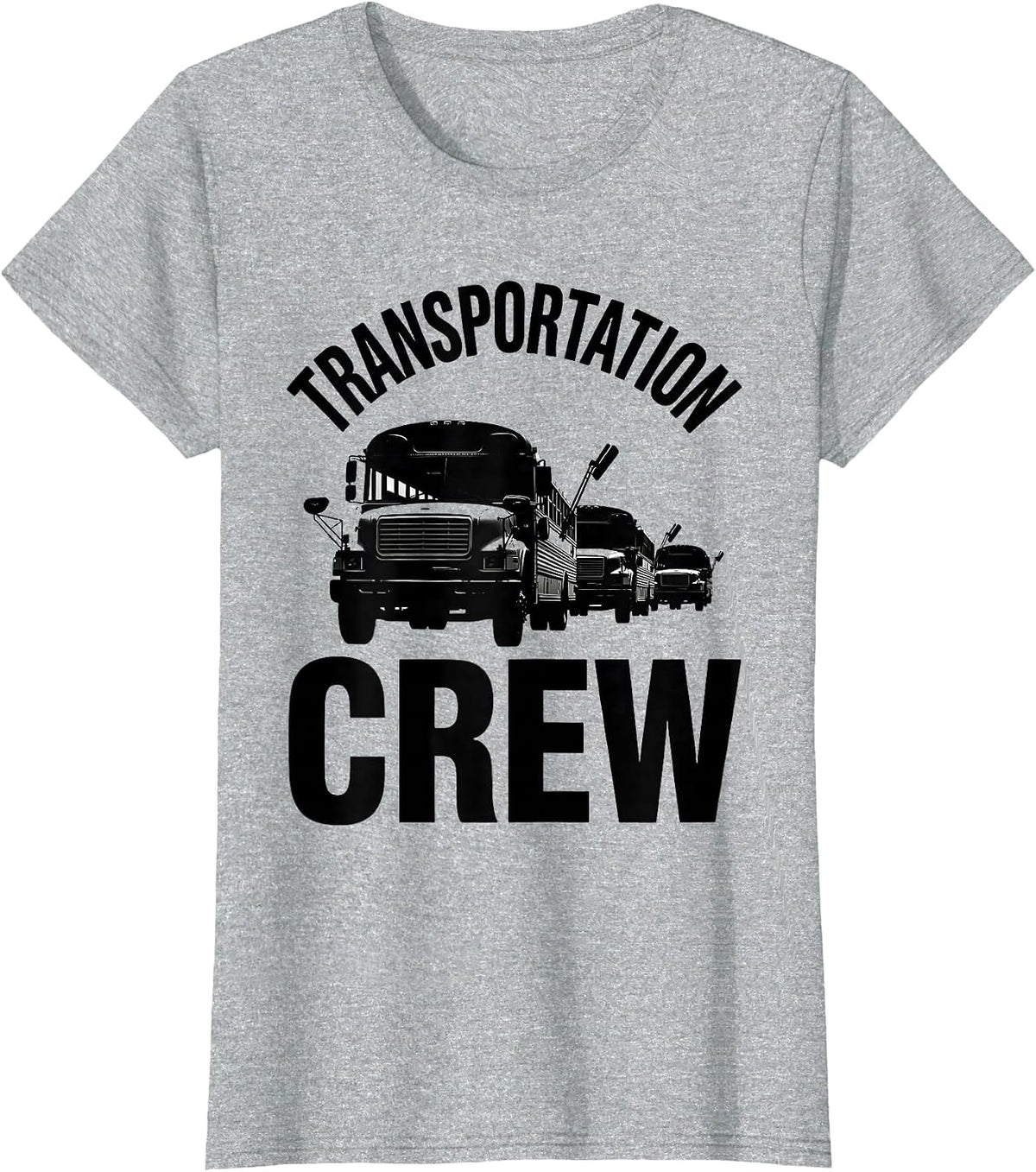 Women's Transportation Crew School Bus Driver Transportation Staff T-Shirt - Heather Grey