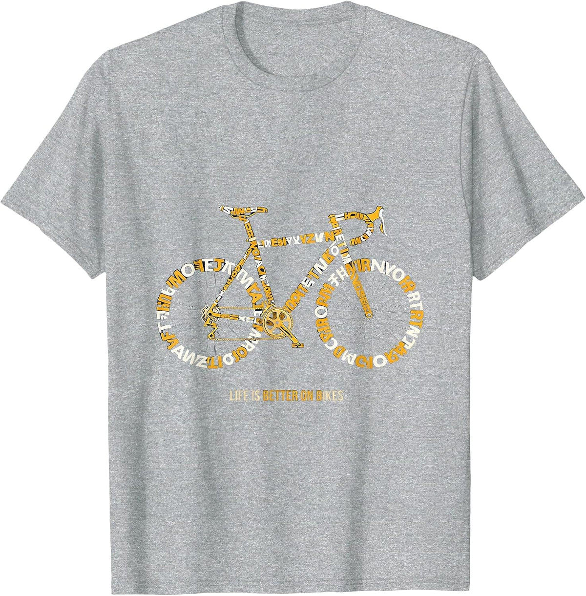 Men's Life Is Better On Bikes Cycling Design T-Shirt - Heather Grey