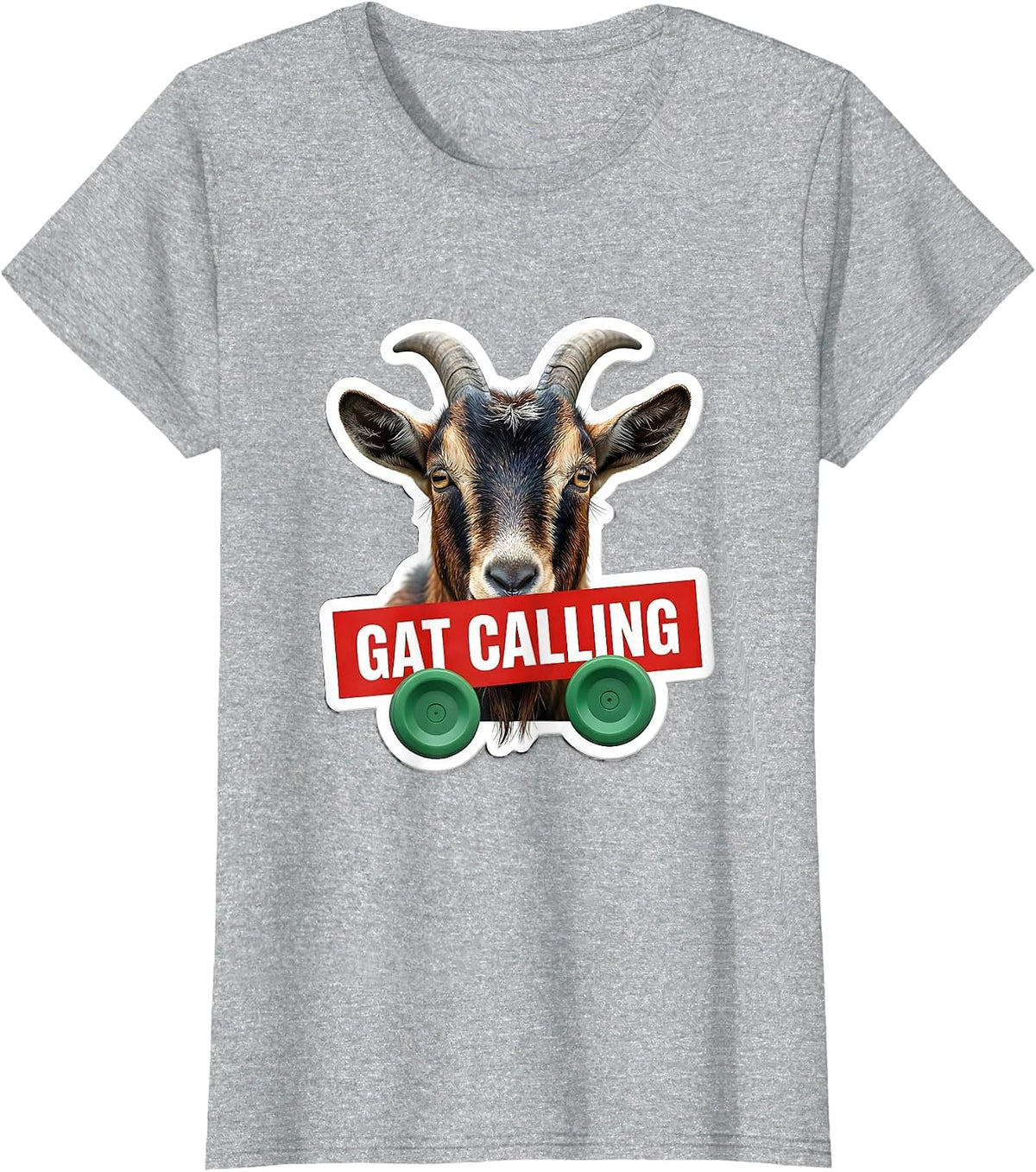 Women's Gat Calling Funny Misspelled Fish Meme Absurdist Humor T-Shirt - Heather Grey