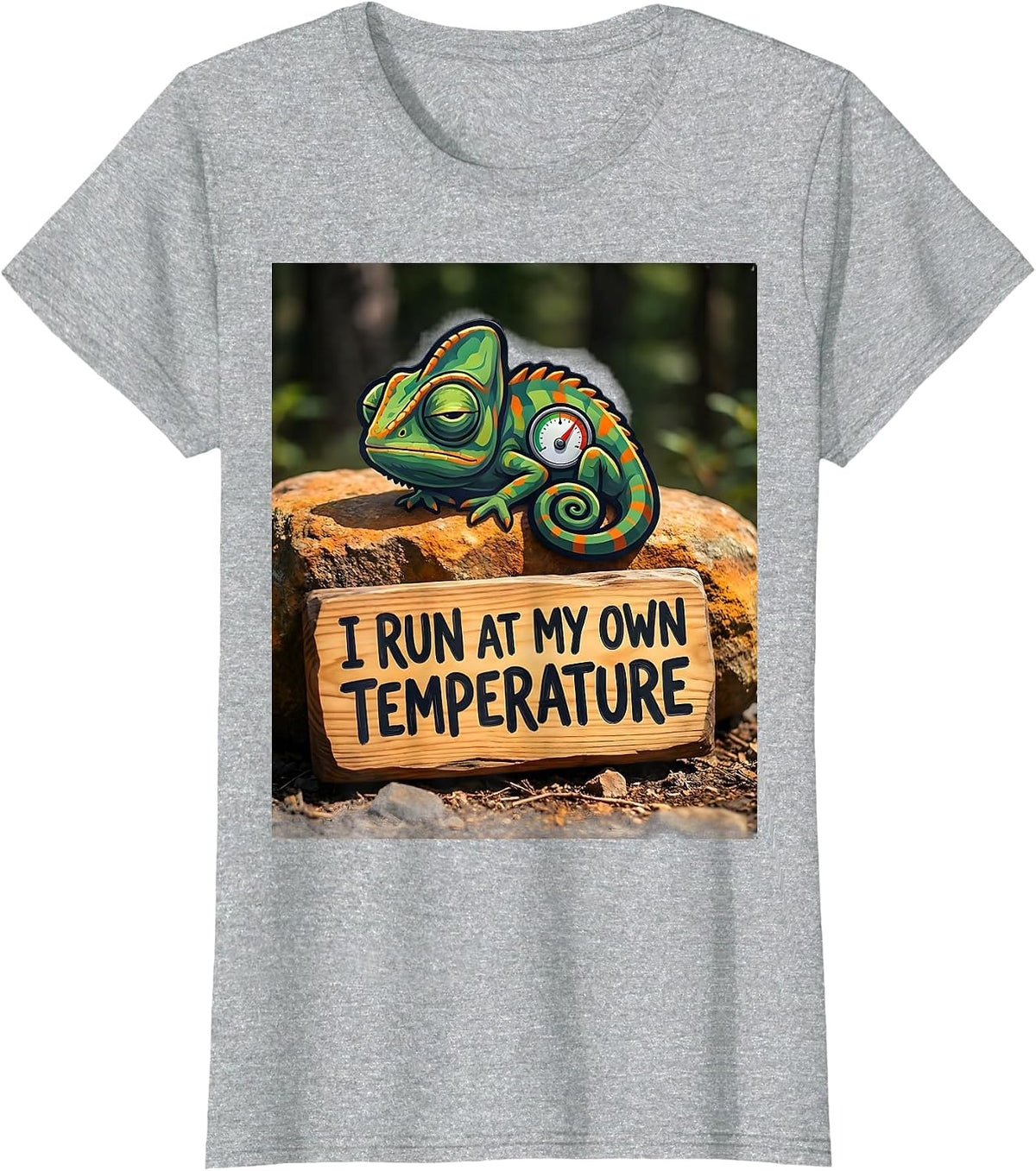 I Run At My Own Temperature Funny Autism Meme Autistic T-Shirt - Heather Grey