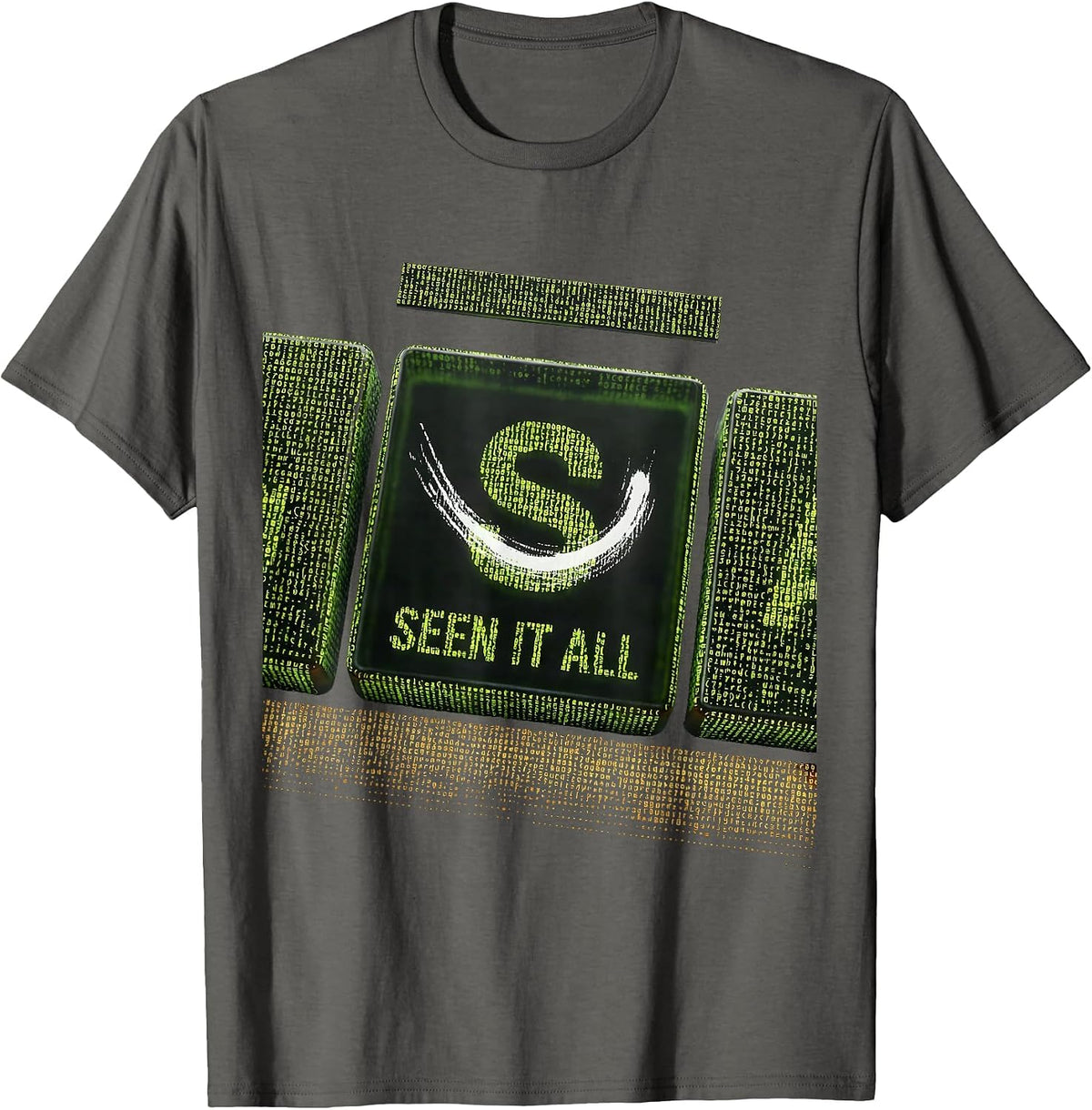 Seen It All Funny Periodic Table Chemistry Teacher Humor T-Shirt - Asphalt Grey