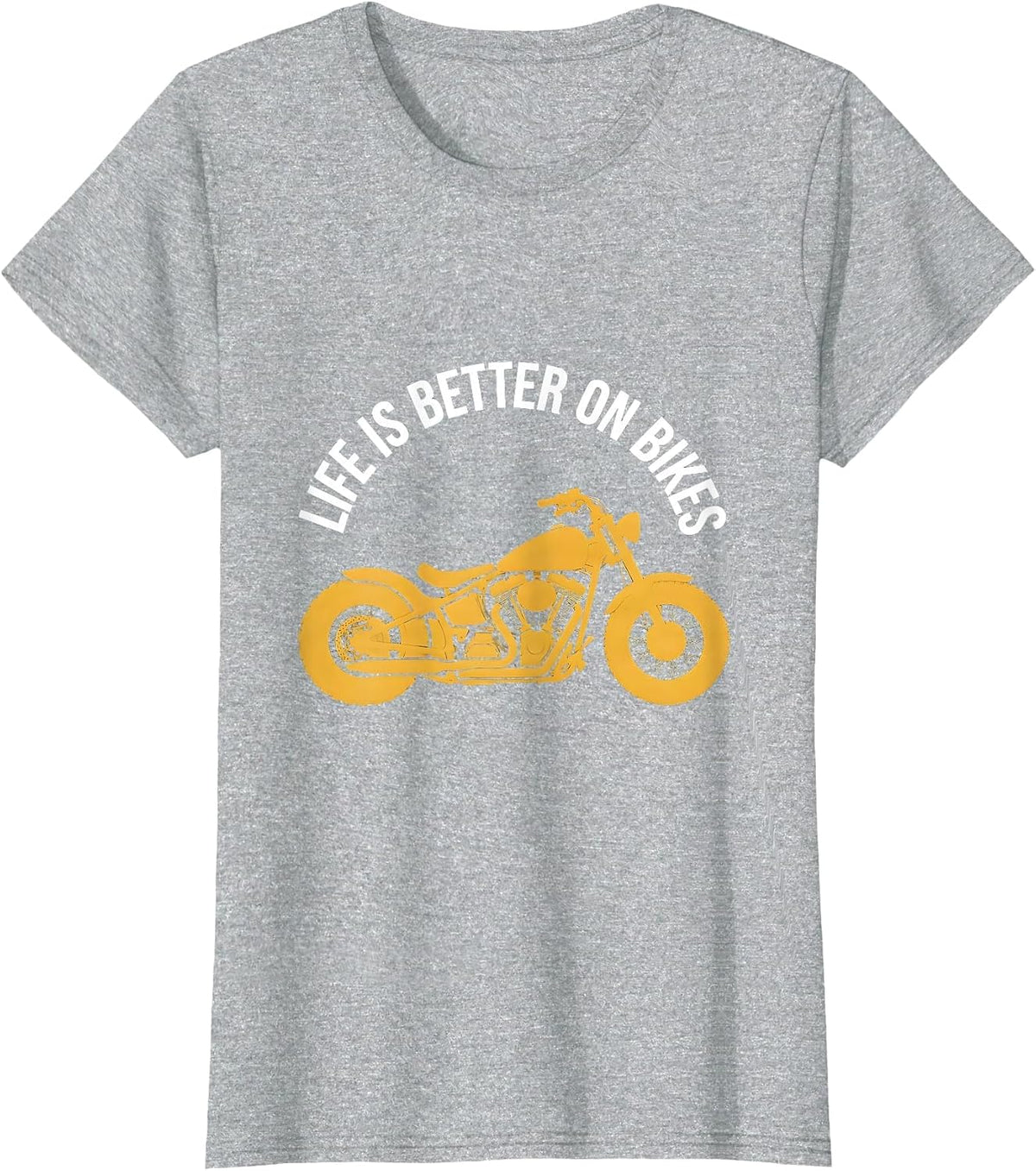 Women's Life Is Better On Bikes Motorcycle Design T-Shirt - Heather Grey
