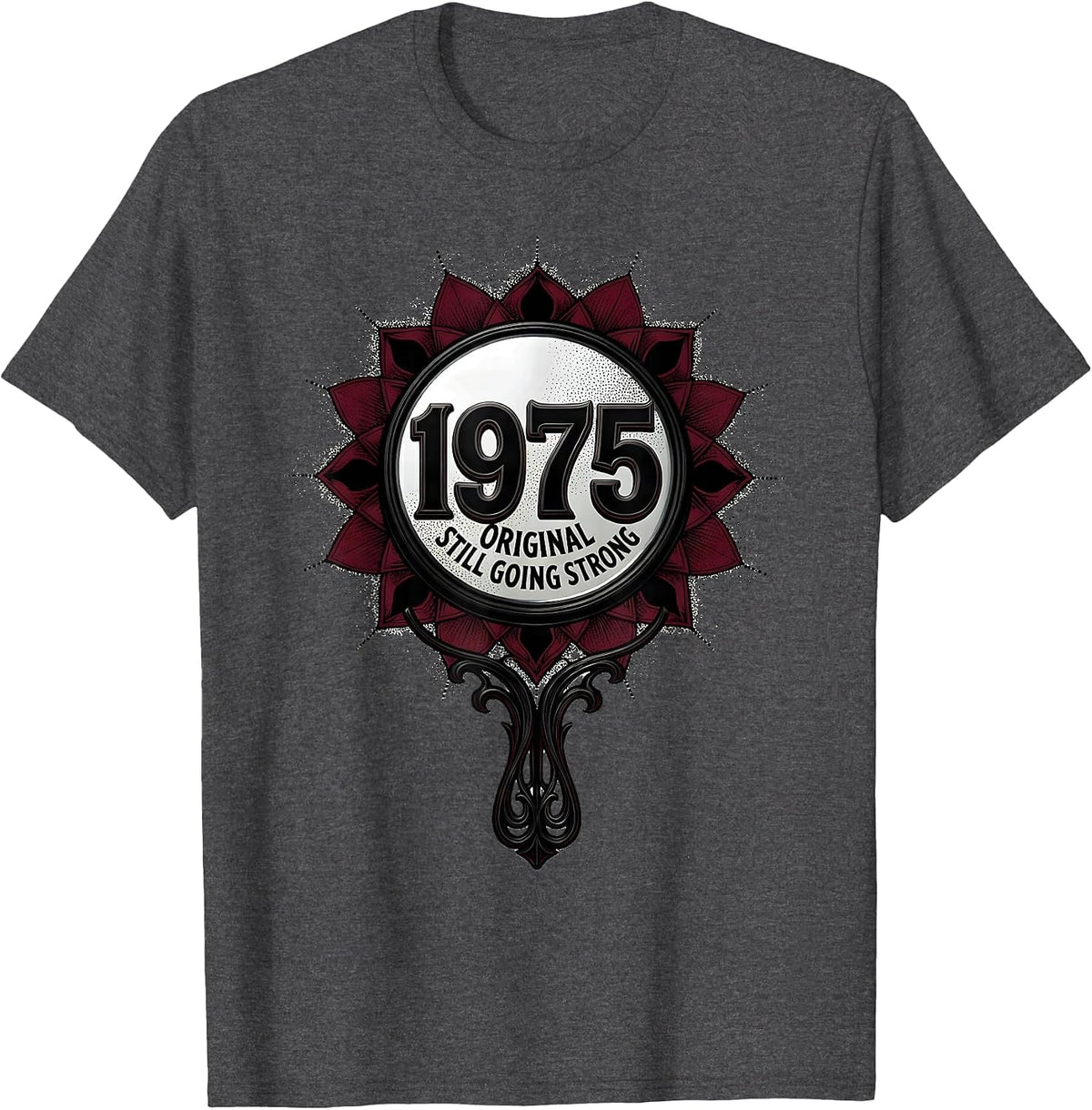 Men's 1975 Original Still Going Strong Vintage Design T-Shirt - Dark Heather Grey