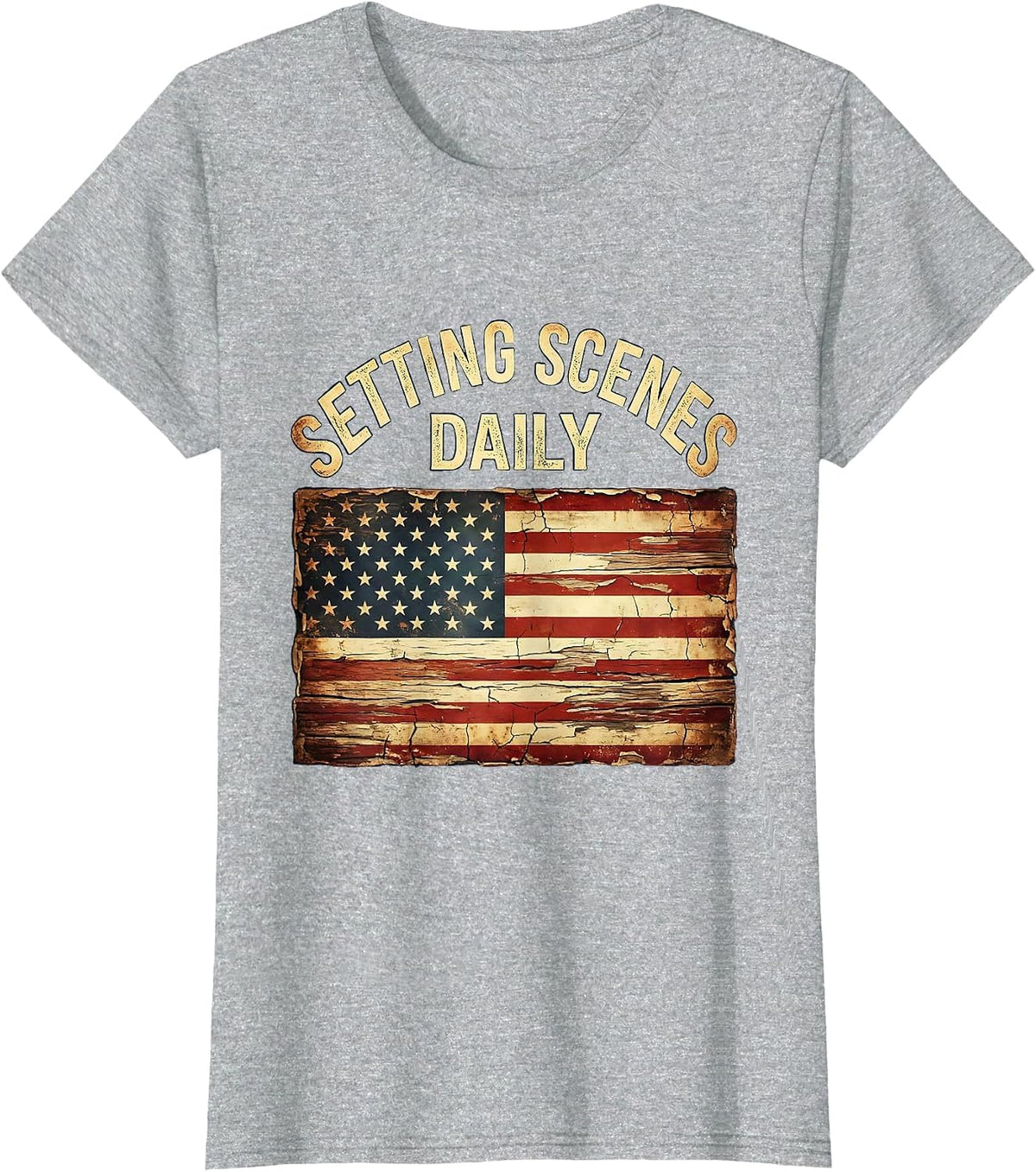 Setting Scenes Daily Graphic Design T-Shirt - Heather Grey